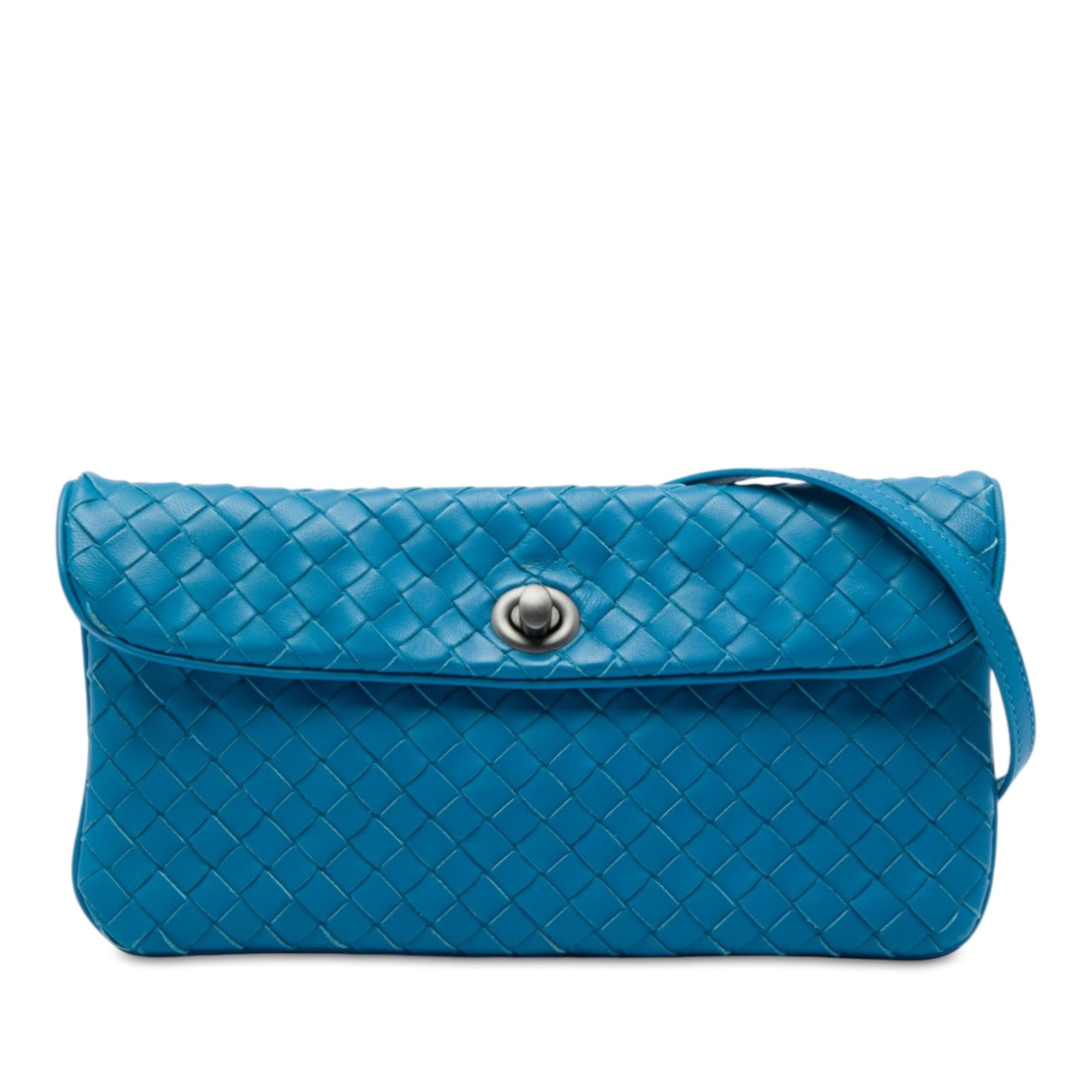 Bottega Veneta Mini Nappa Intrecciato Turn Lock Crossbody