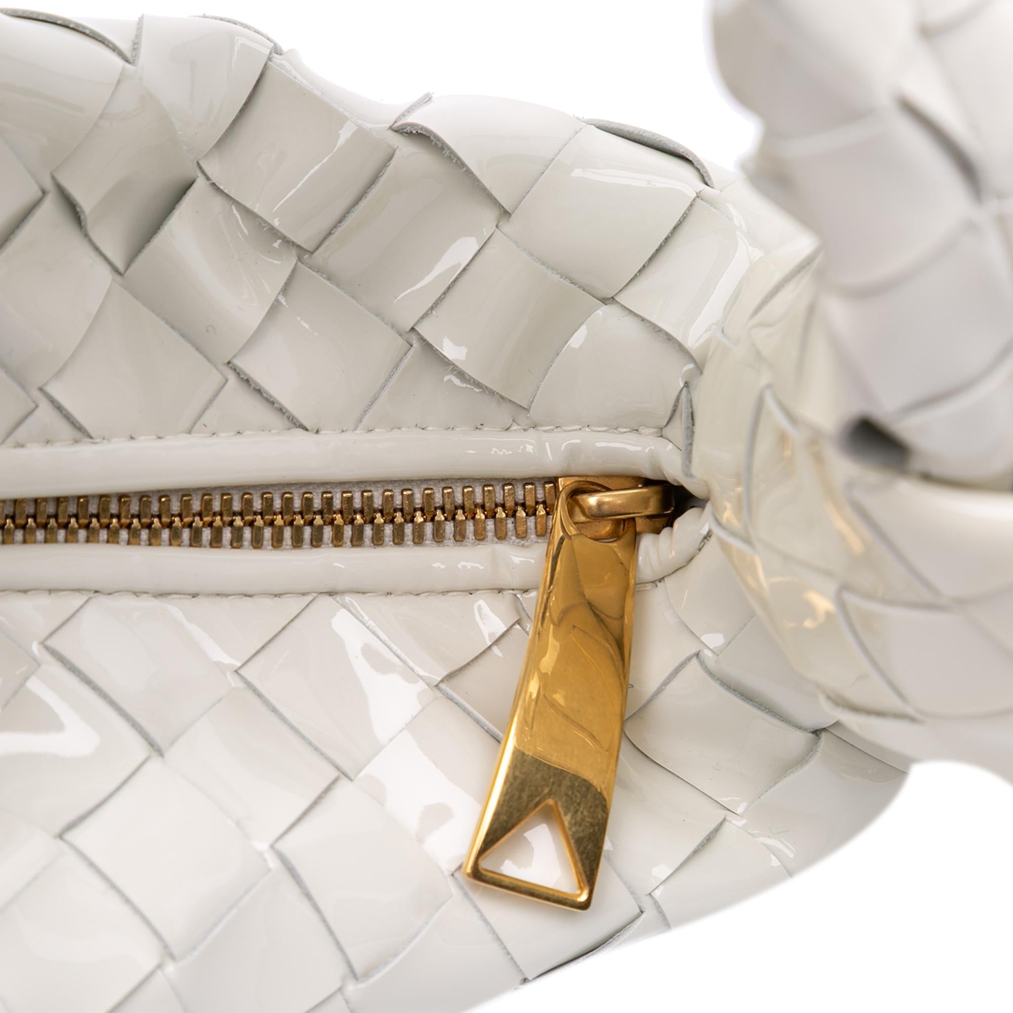 Bottega Veneta Mini Patent Intrecciato Jodie