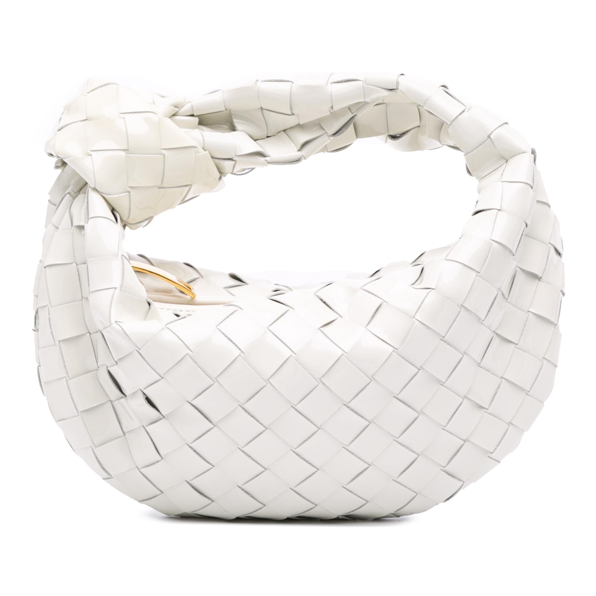 Bottega Veneta Mini Patent Intrecciato Jodie