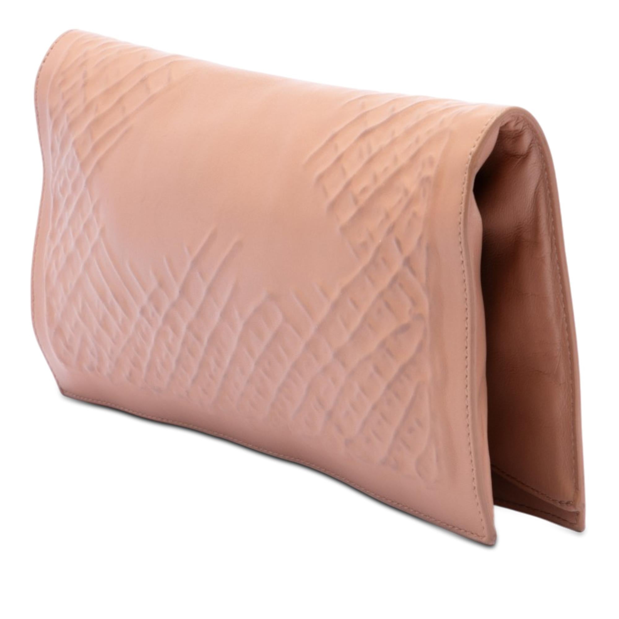 Bottega Veneta Nappa Embossed Intrecciato Turn Lock Clutch