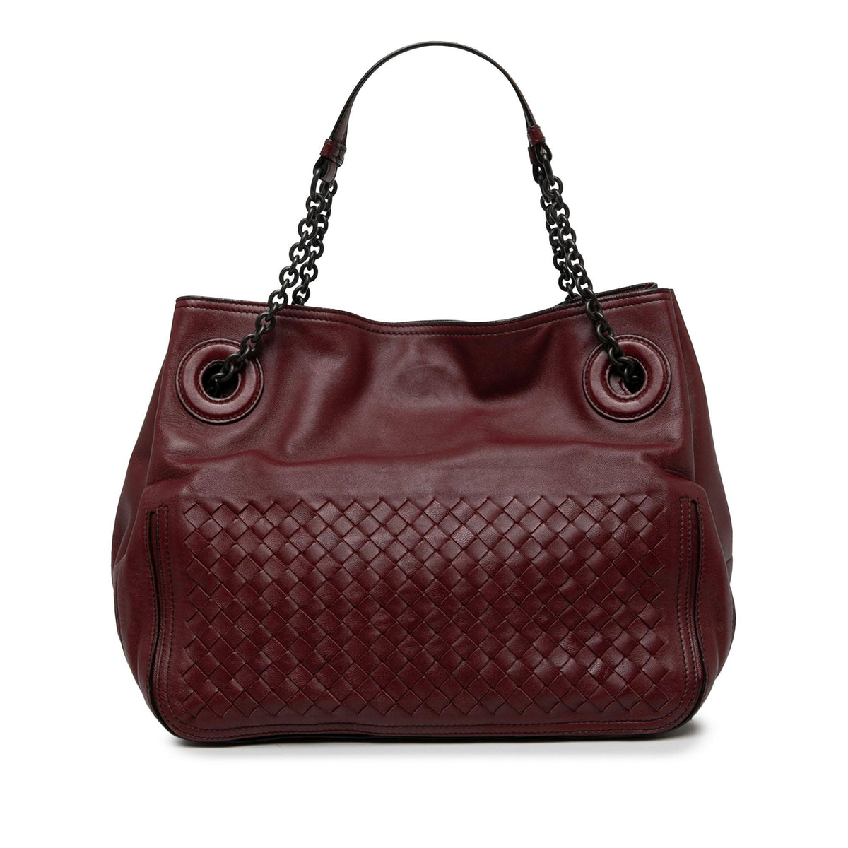 Bottega Veneta Nappa Intrecciato Accordion Chain Tote