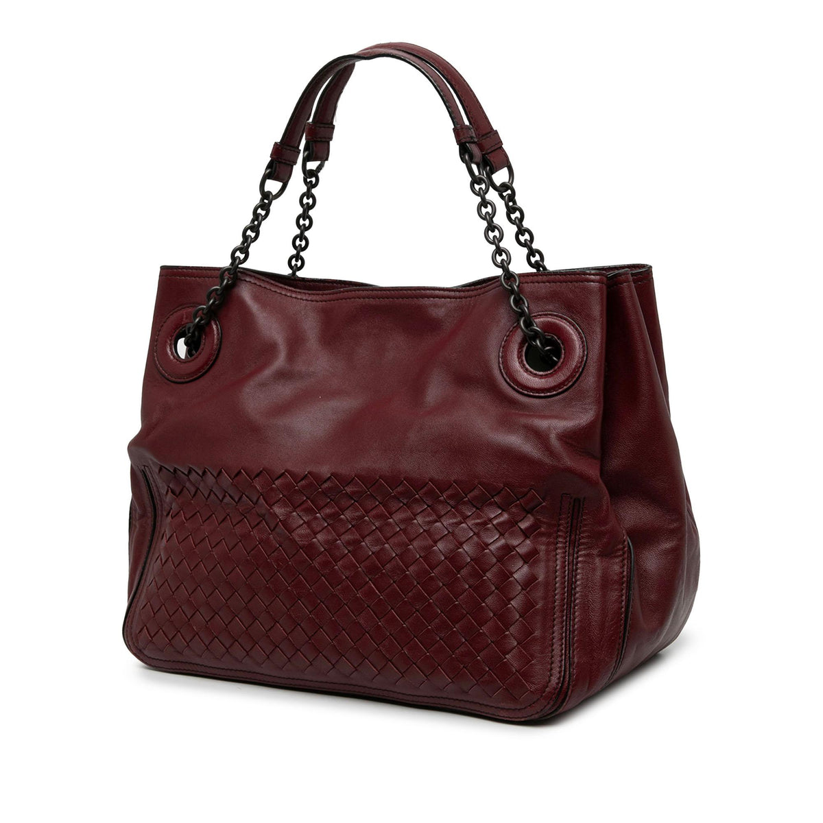 Bottega Veneta Nappa Intrecciato Accordion Chain Tote
