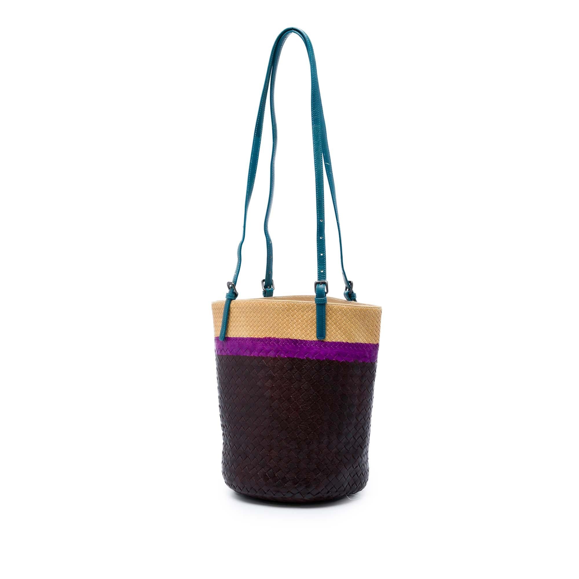 Bottega Veneta Nappa Intrecciato Acquarello Bucket Bag