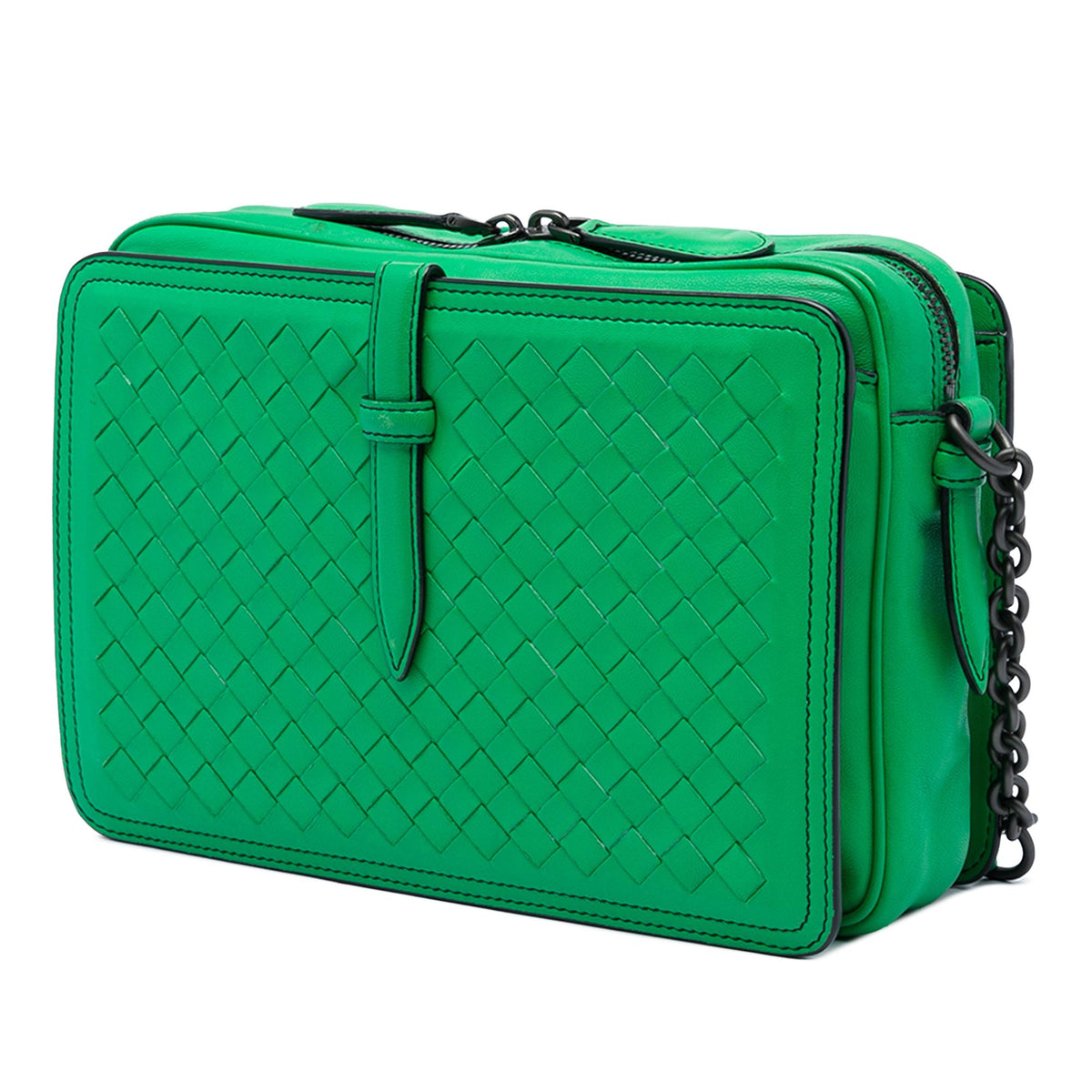 Bottega Veneta Nappa Intrecciato Belt Flap Camera Bag