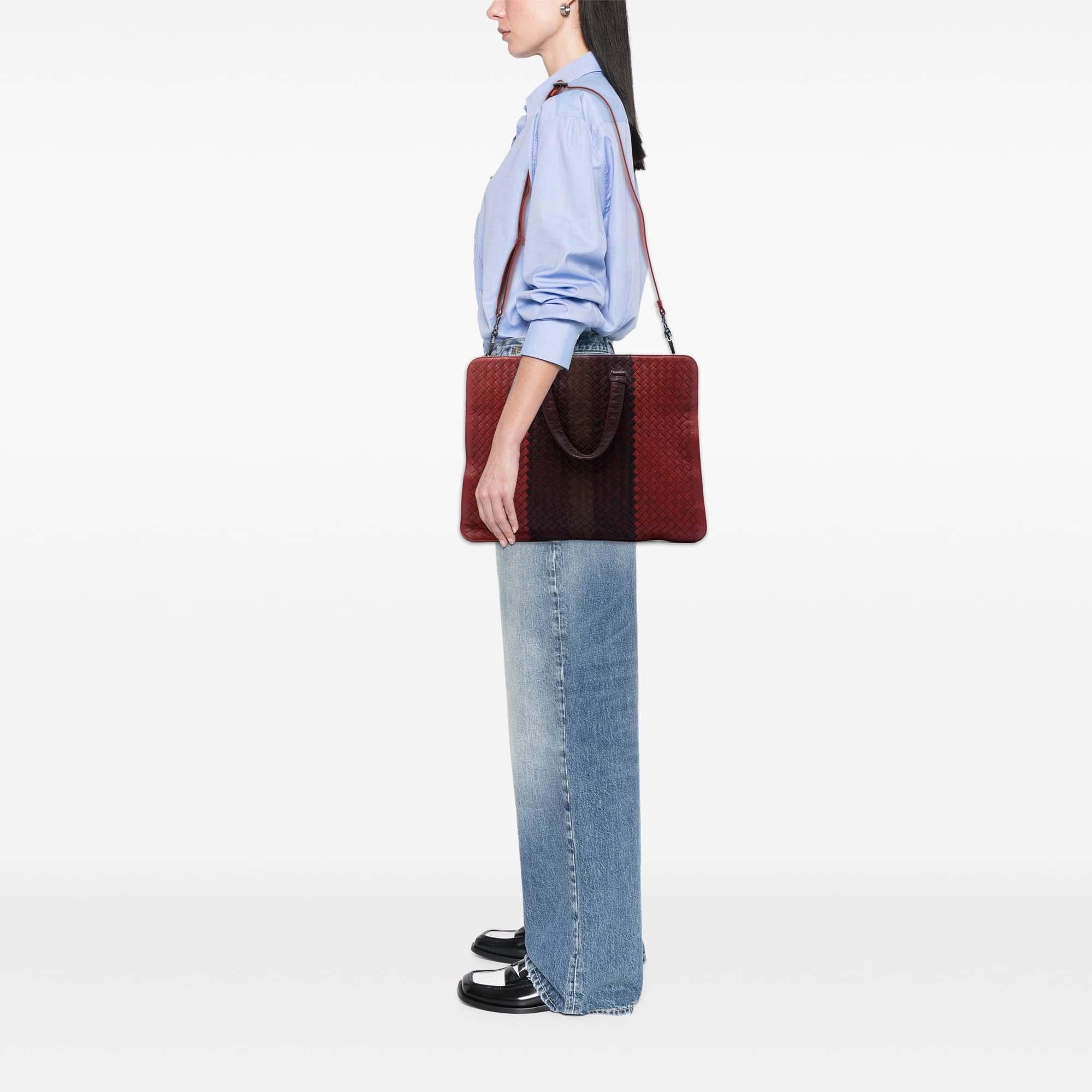 Bottega Veneta Nappa Intrecciato Club Fume Briefcase