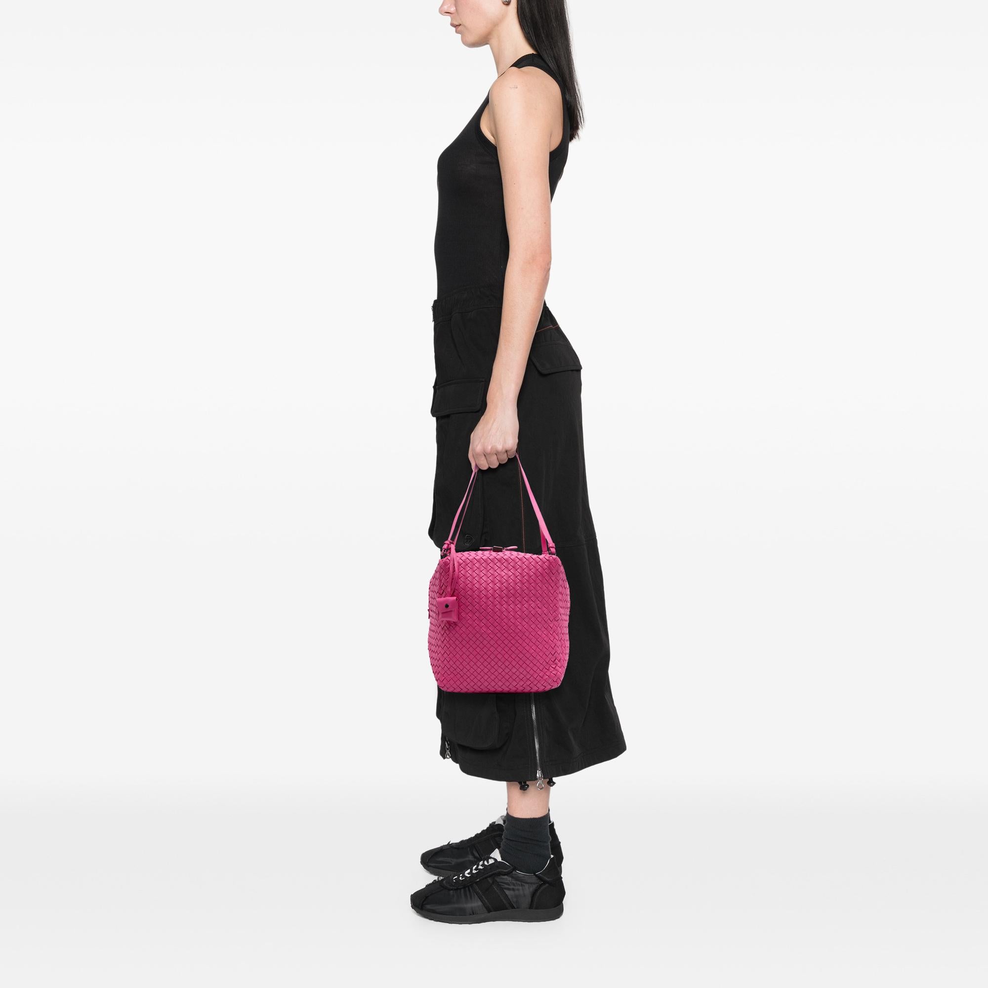Bottega Veneta Nappa Intrecciato Cube Shoulder Bag