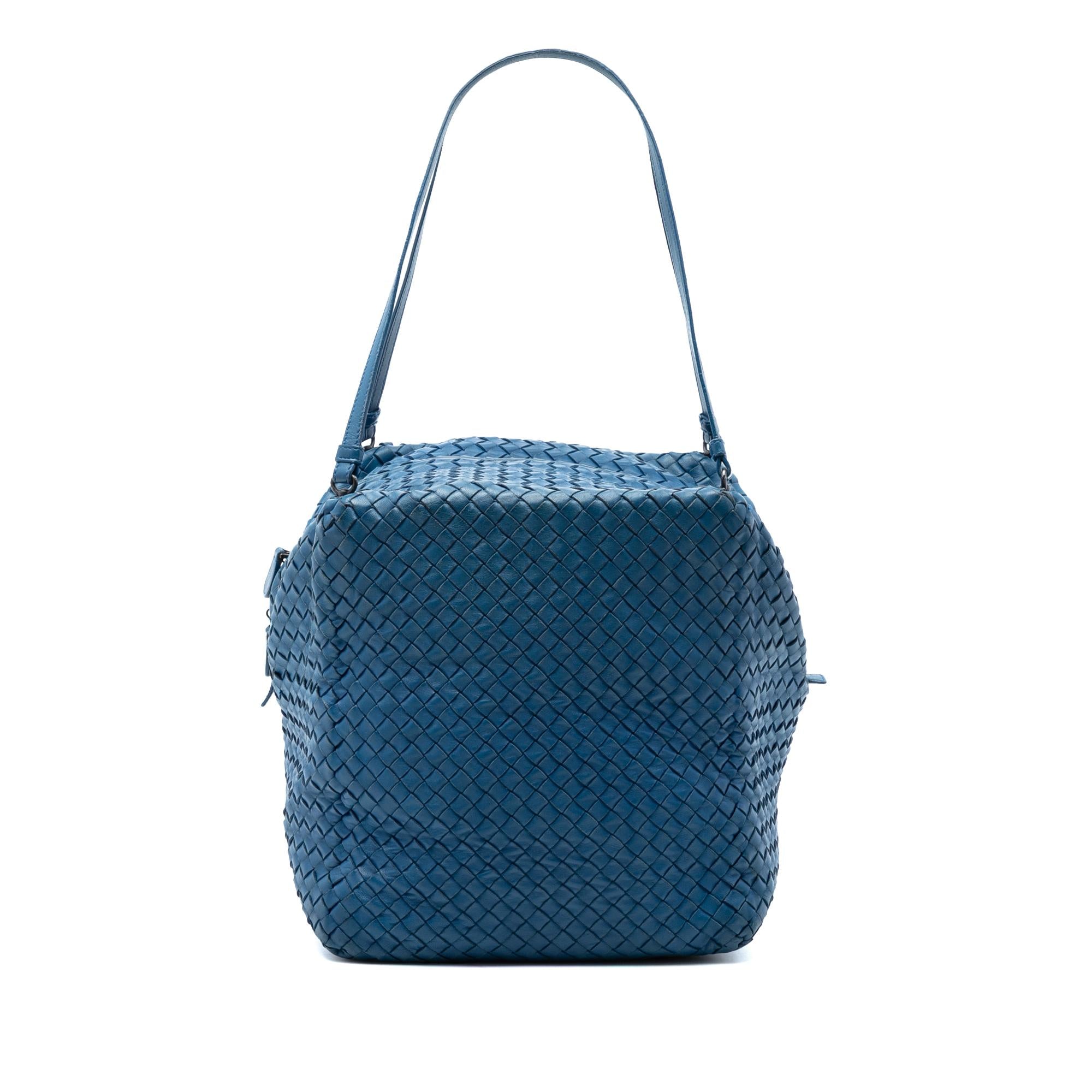 Bottega Veneta Nappa Intrecciato Cube Shoulder Bag