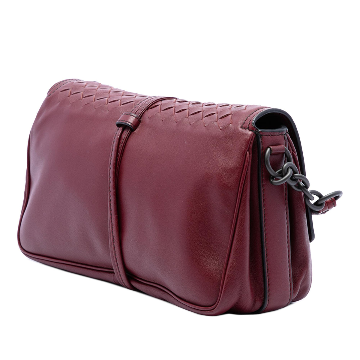 Bottega Veneta Nappa Intrecciato Double Pocket Flap Crossbody