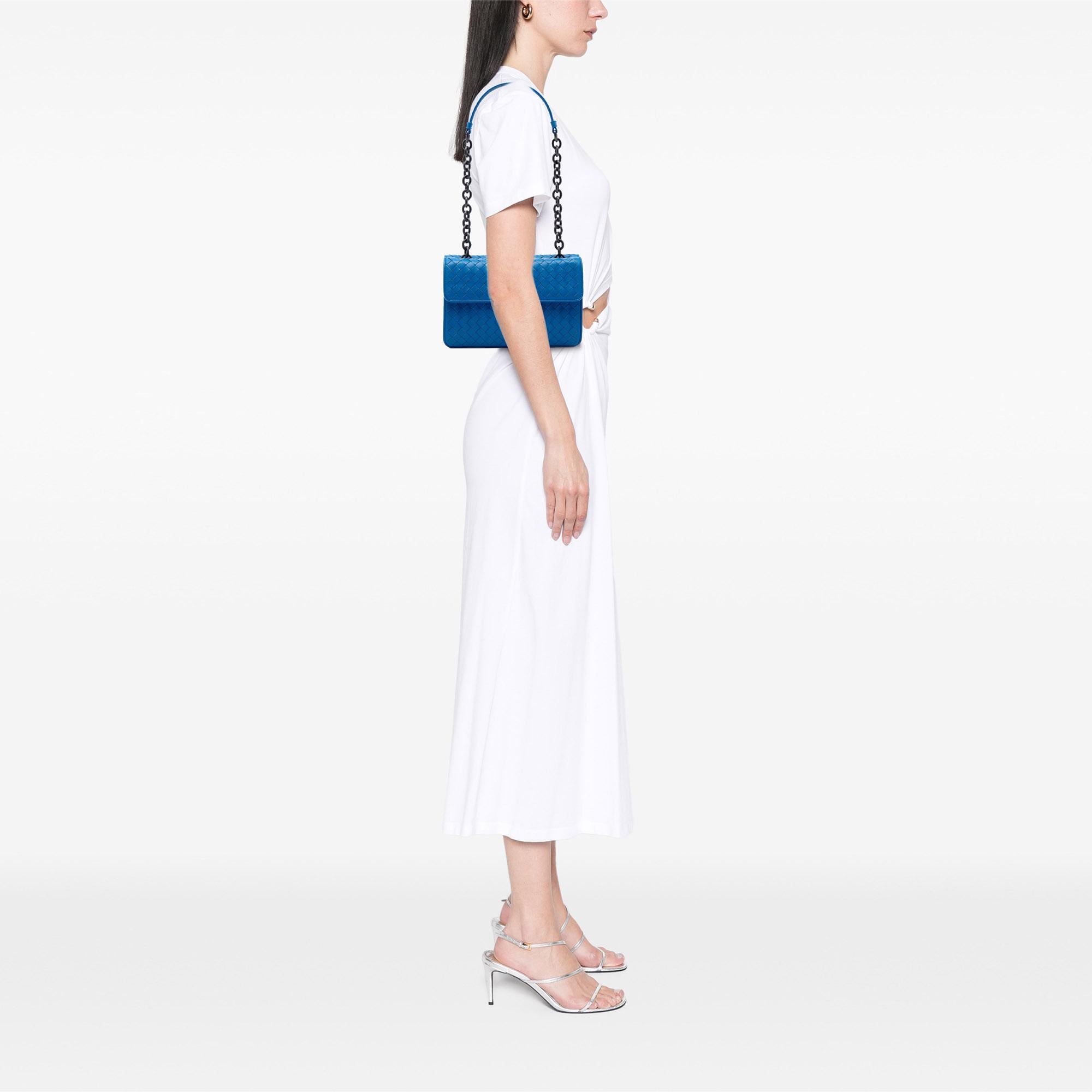 Bottega Veneta Nappa Intrecciato Double Sided Flap Shoulder Bag