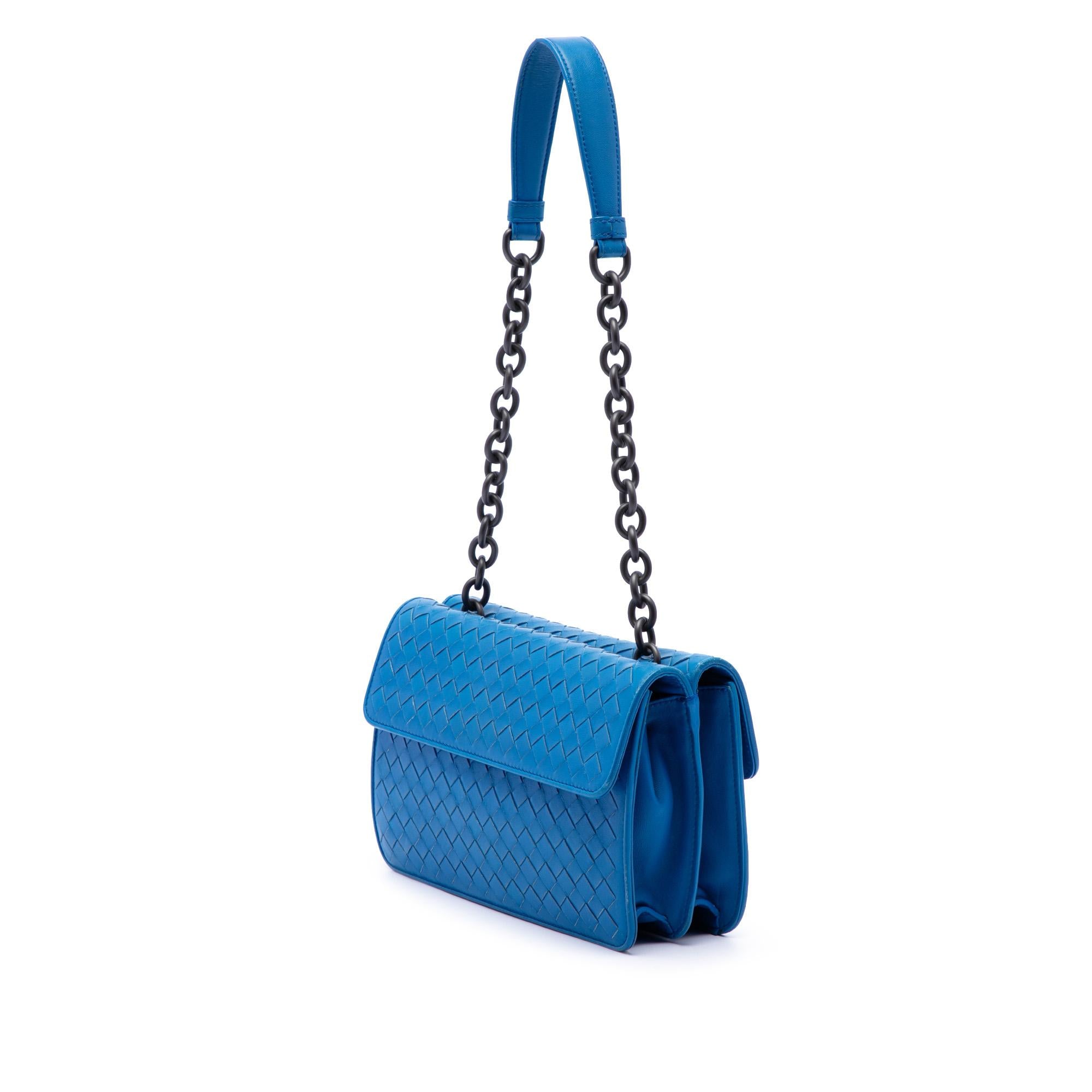 Bottega Veneta Nappa Intrecciato Double Sided Flap Shoulder Bag