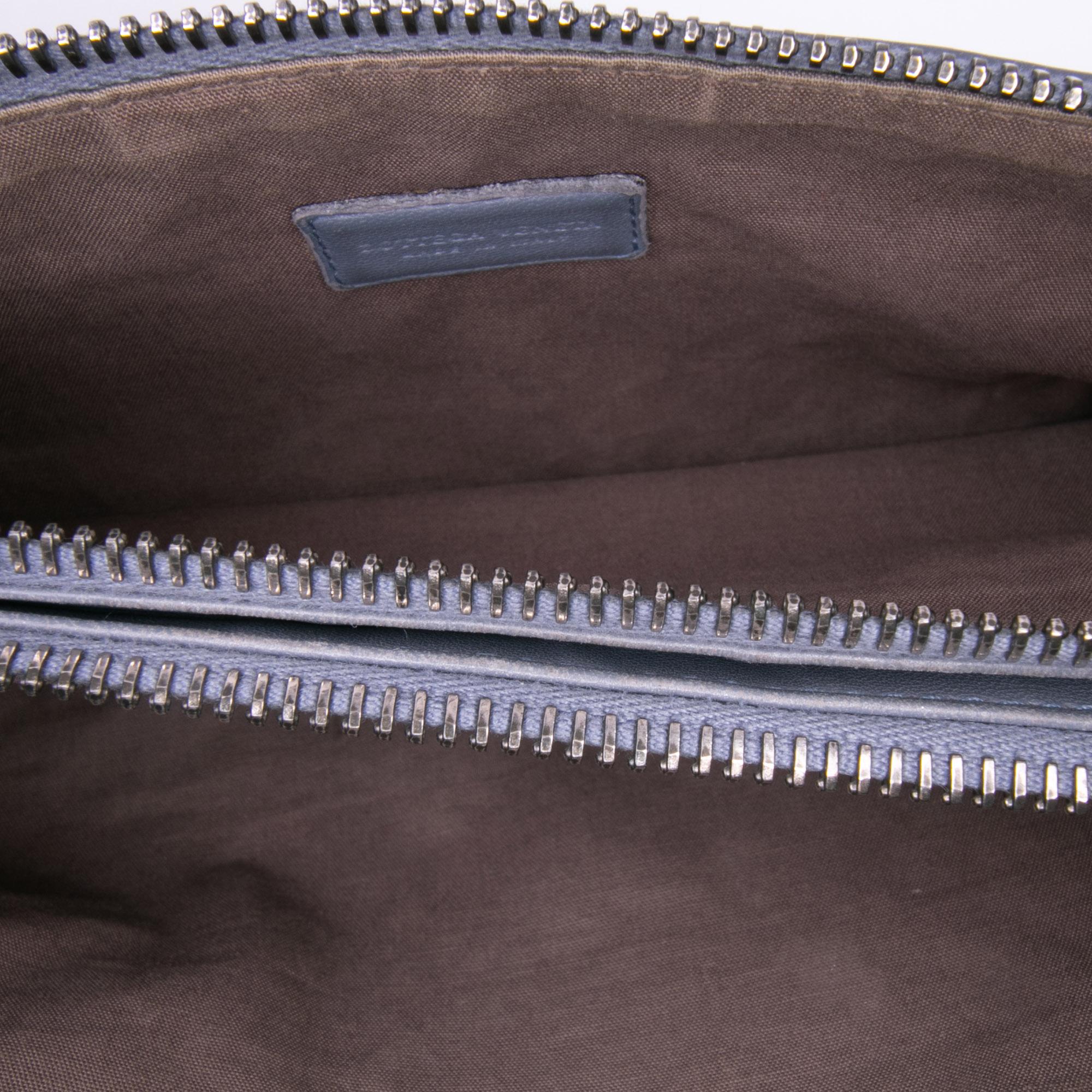 Bottega Veneta Nappa Intrecciato Double Zip Clutch