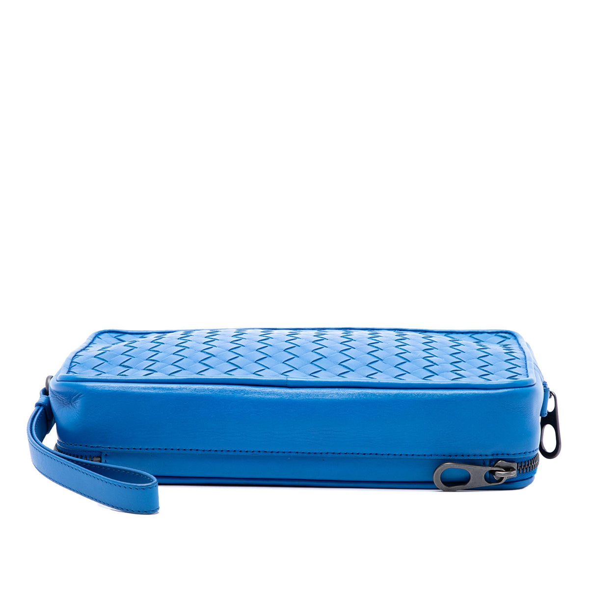 Bottega Veneta Nappa Intrecciato Double Zip Wristlet Clutch