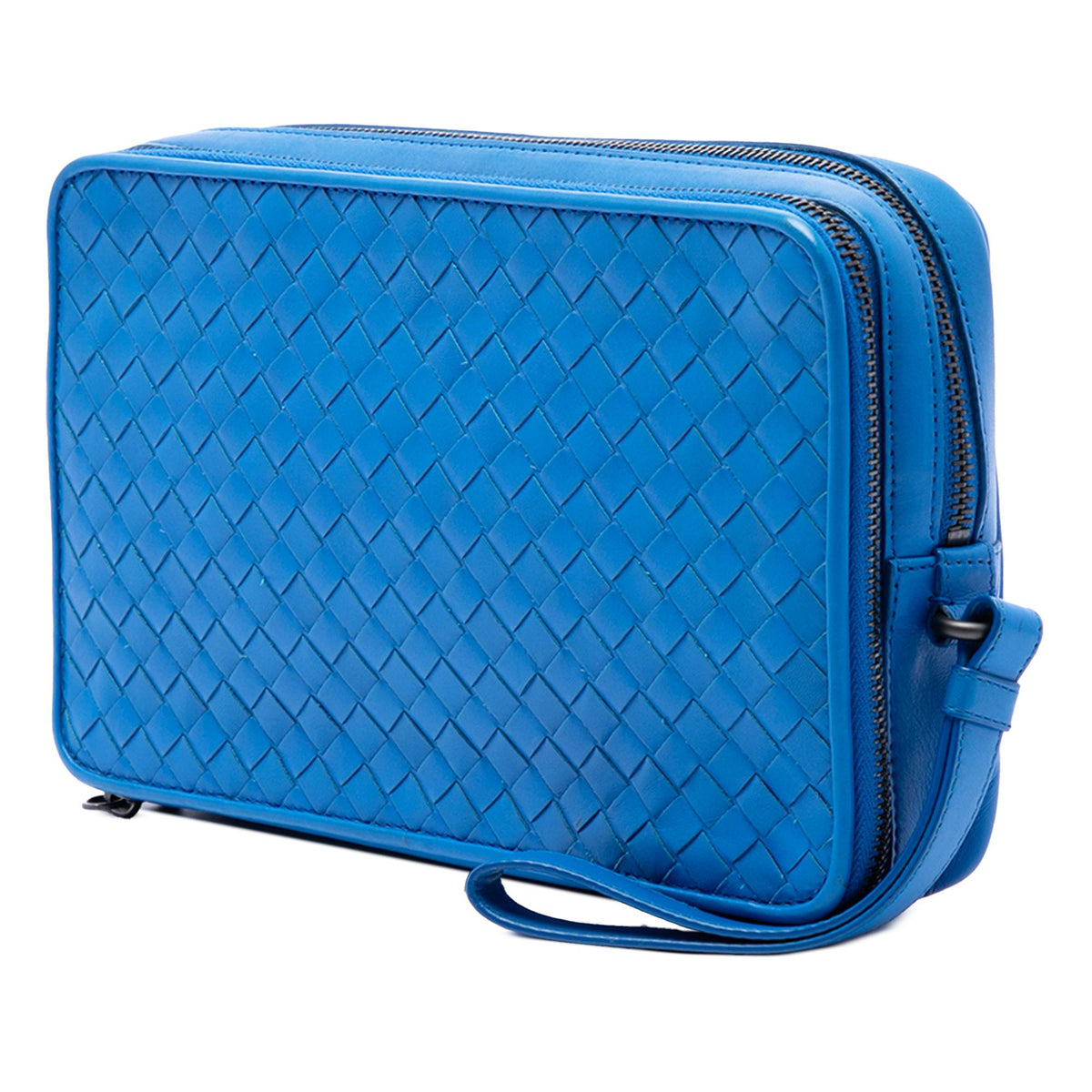 Bottega Veneta Nappa Intrecciato Double Zip Wristlet Clutch