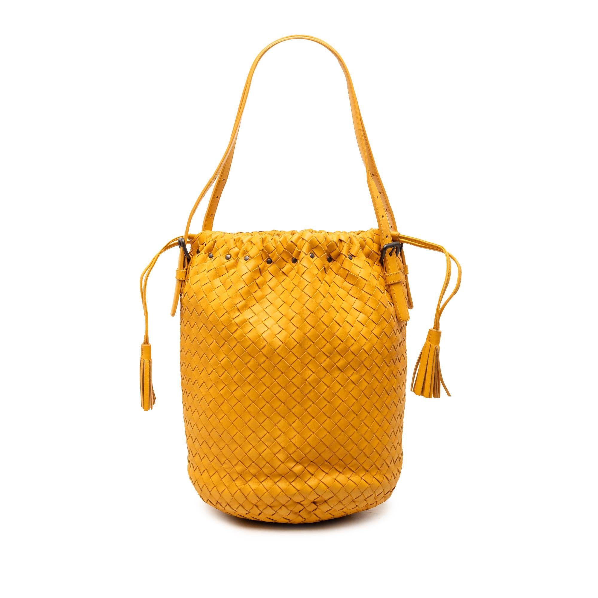Bottega Veneta Nappa Intrecciato Drawstring Bucket Bag
