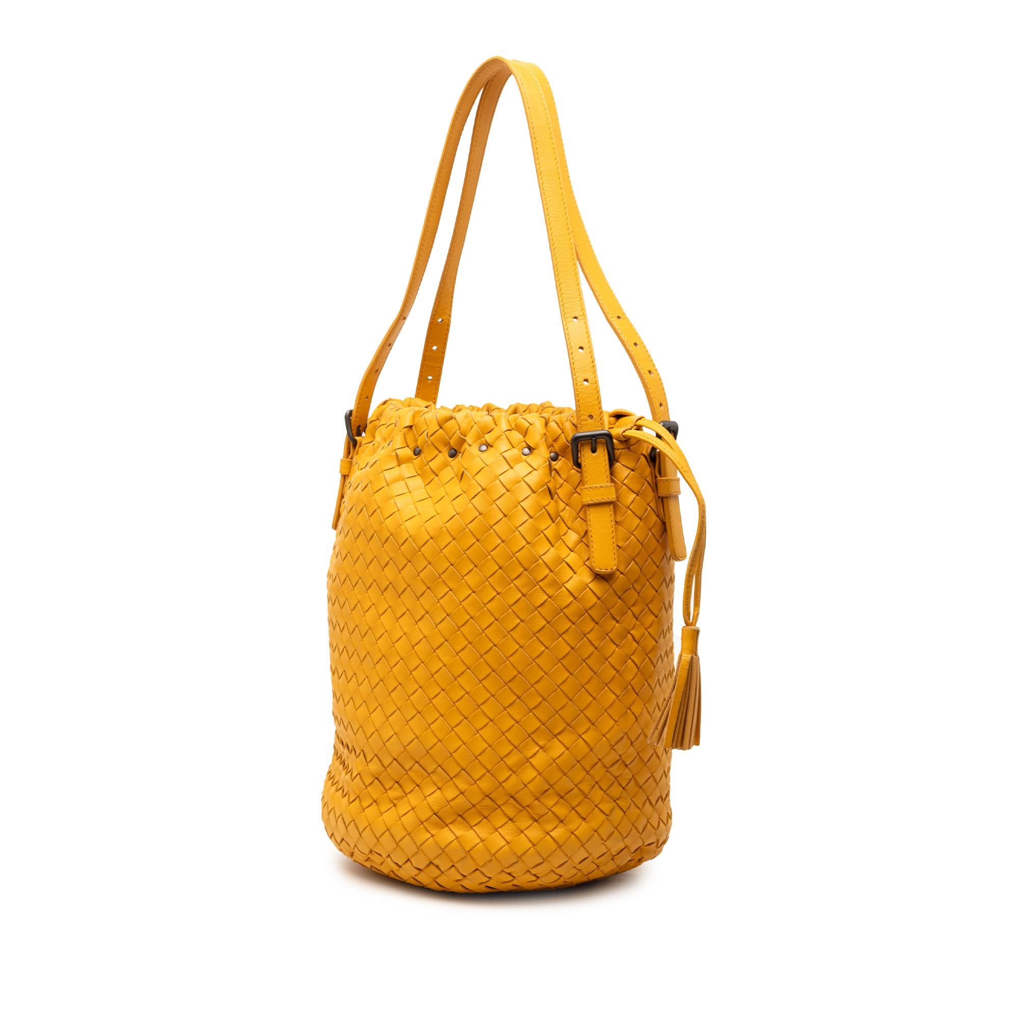 Bottega Veneta Nappa Intrecciato Drawstring Bucket Bag
