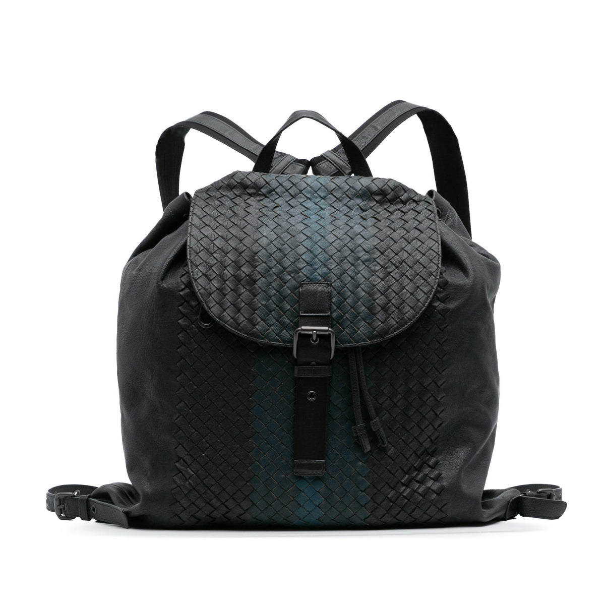 Bottega Veneta Nappa Intrecciato Drawstring Flap Backpack