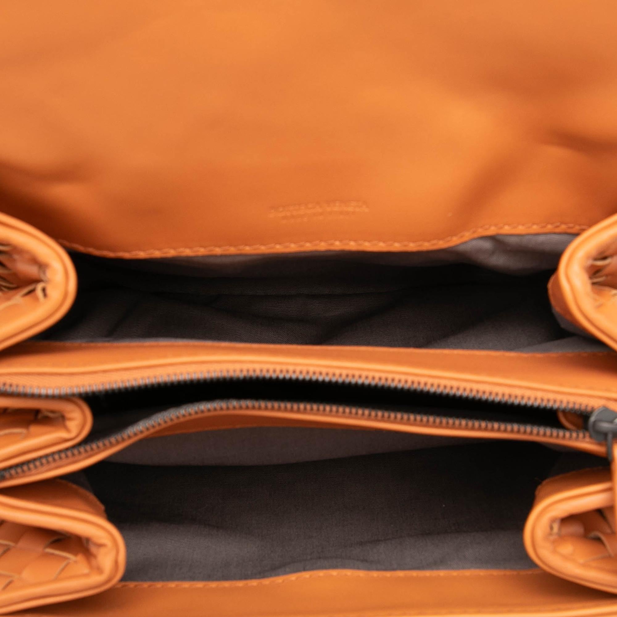 Bottega Veneta Nappa Intrecciato Flap Clutch