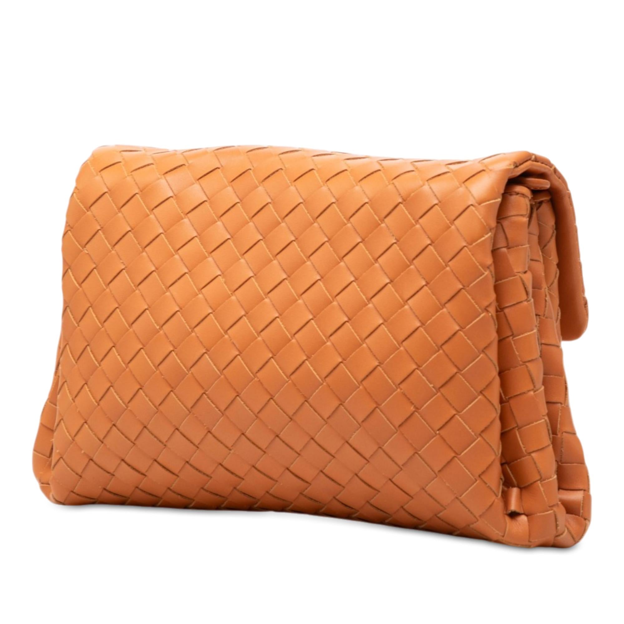 Bottega Veneta Nappa Intrecciato Flap Clutch