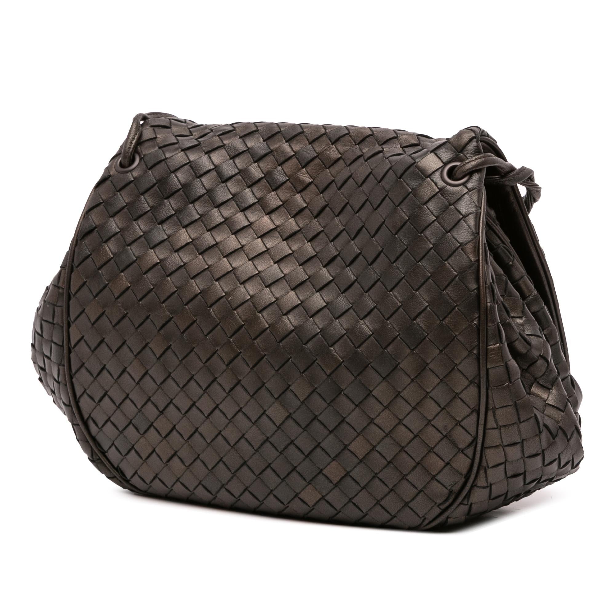 Bottega Veneta Nappa Intrecciato Flap Crossbody