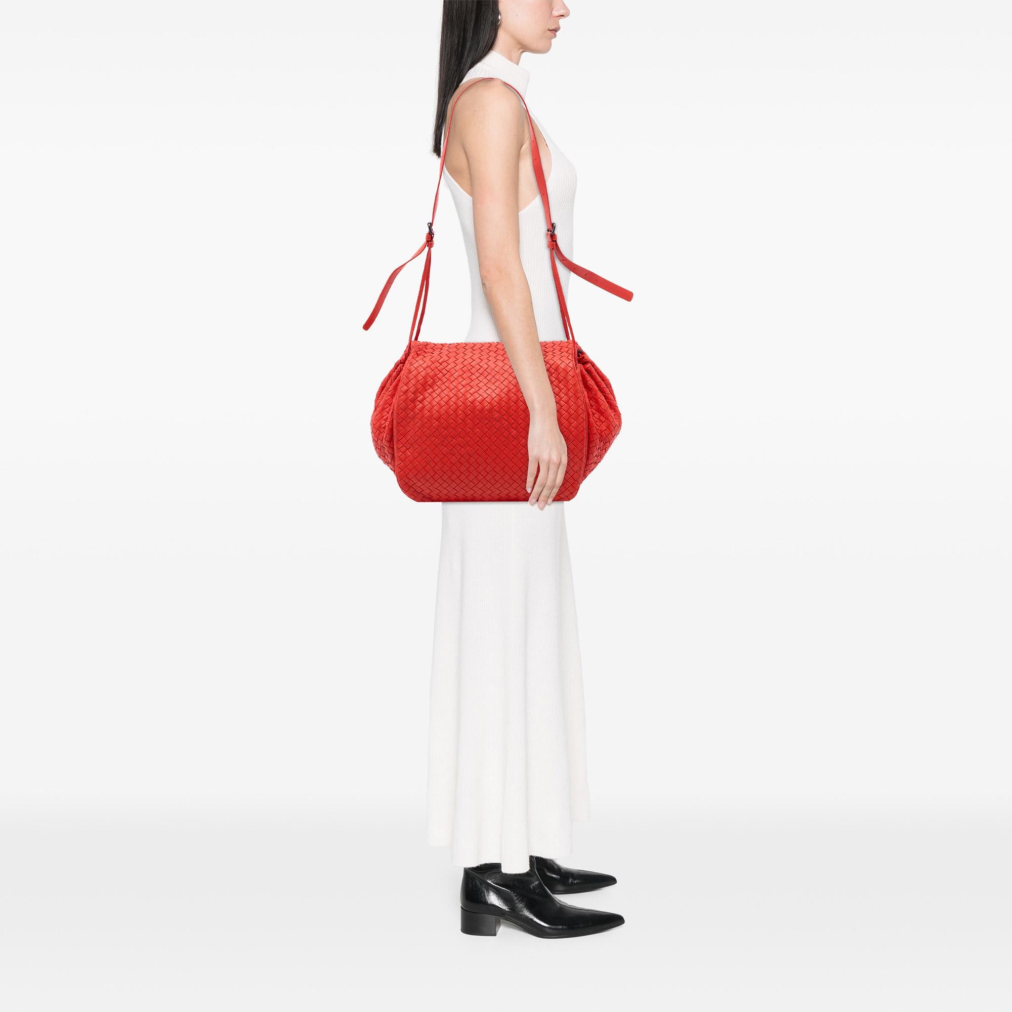 Bottega Veneta Nappa Intrecciato Flap Crossbody