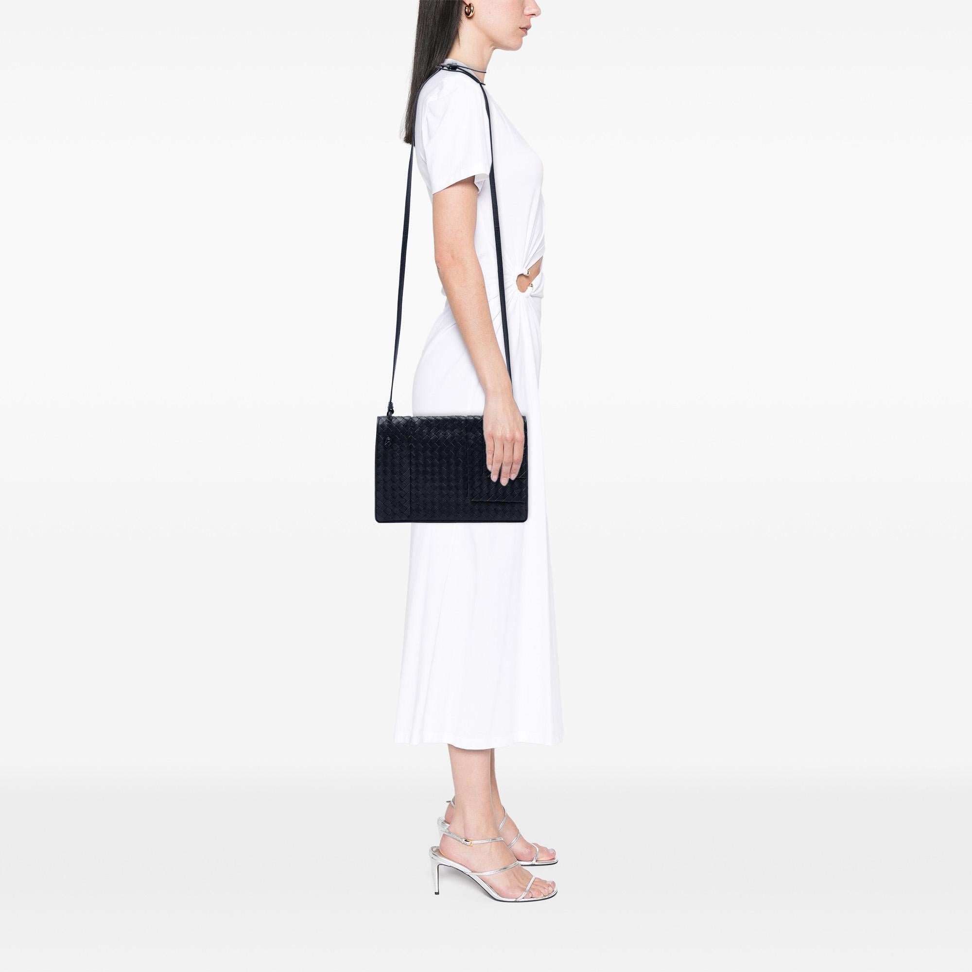 Bottega Veneta Nappa Intrecciato Flap Crossbody