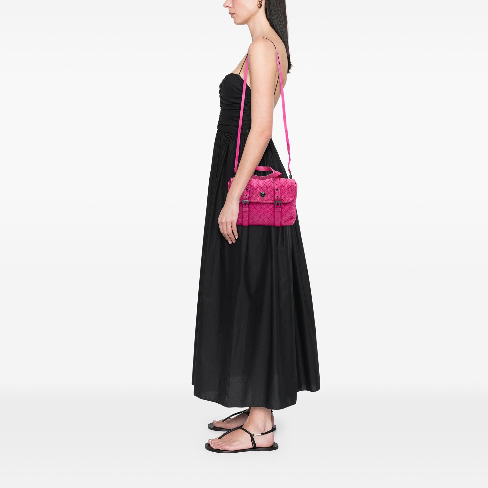 Bottega Veneta Nappa Intrecciato Flap Satchel