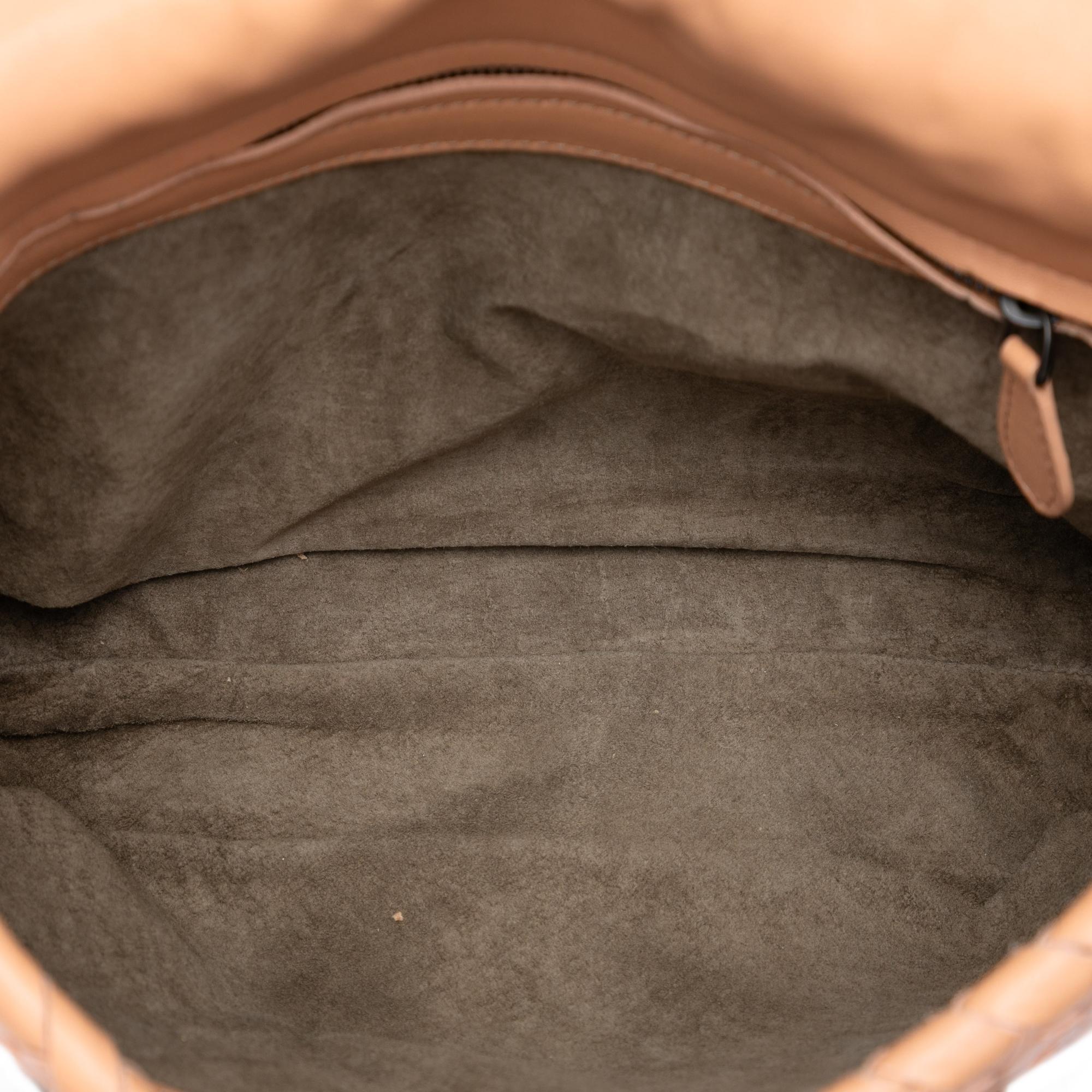 Bottega Veneta Nappa Intrecciato Flap Satchel