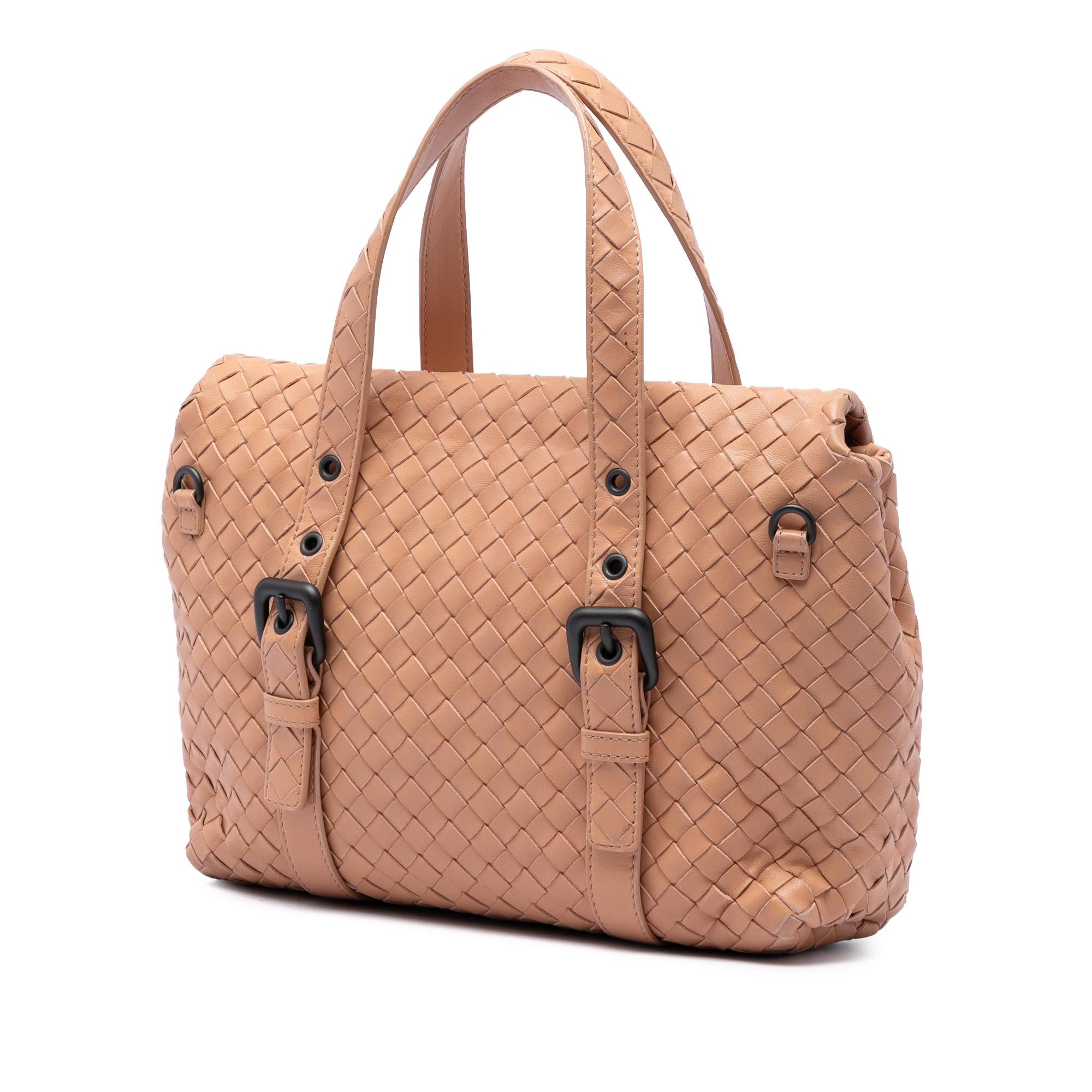 Bottega Veneta Nappa Intrecciato Flap Satchel