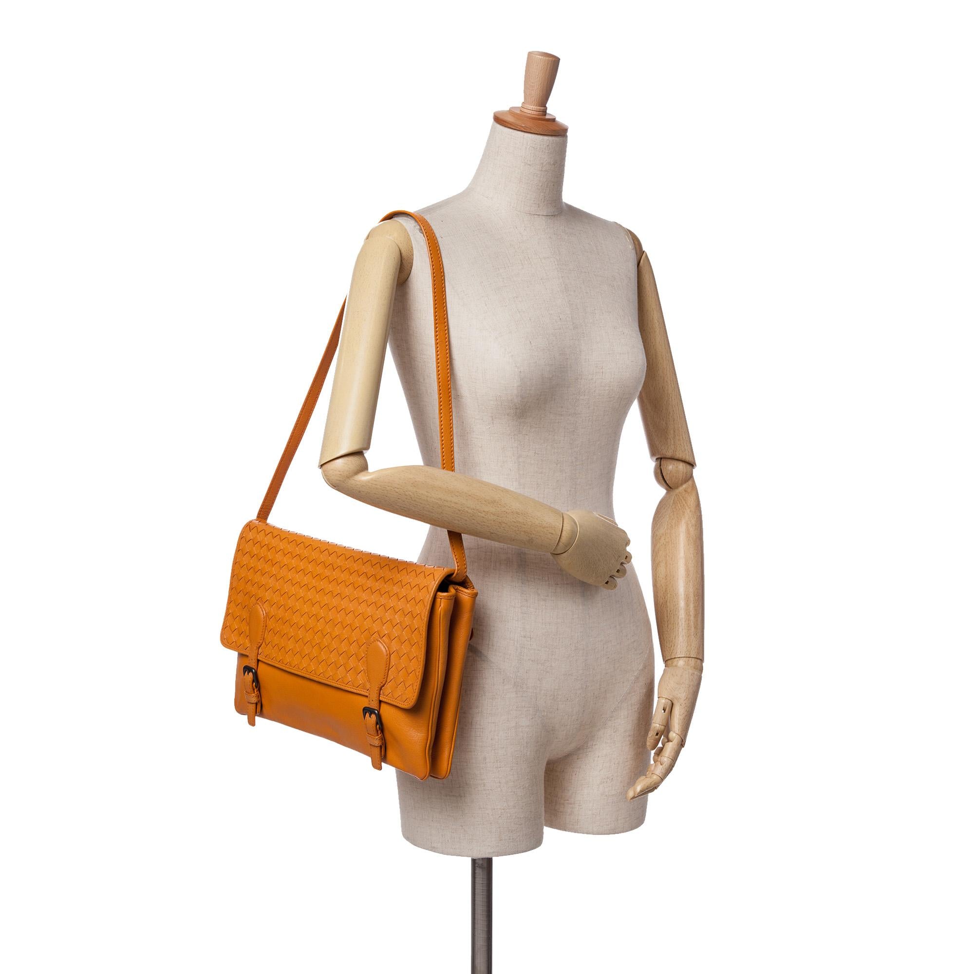 Bottega Veneta Nappa Intrecciato Flap Shoulder Bag