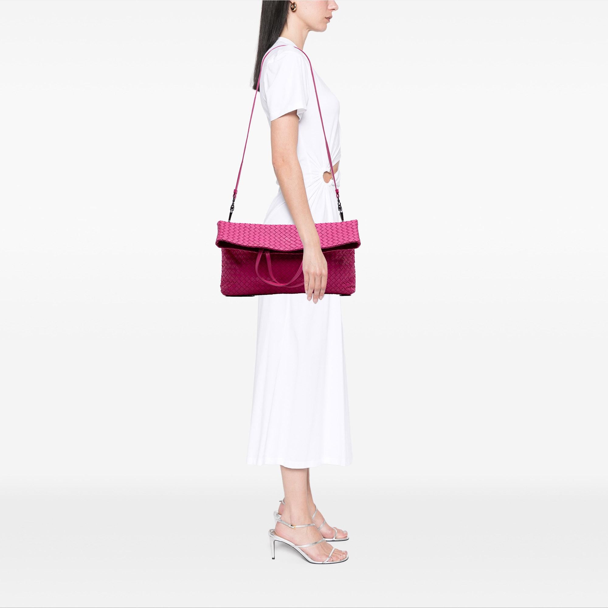 Bottega Veneta Nappa Intrecciato Fold Over Tote