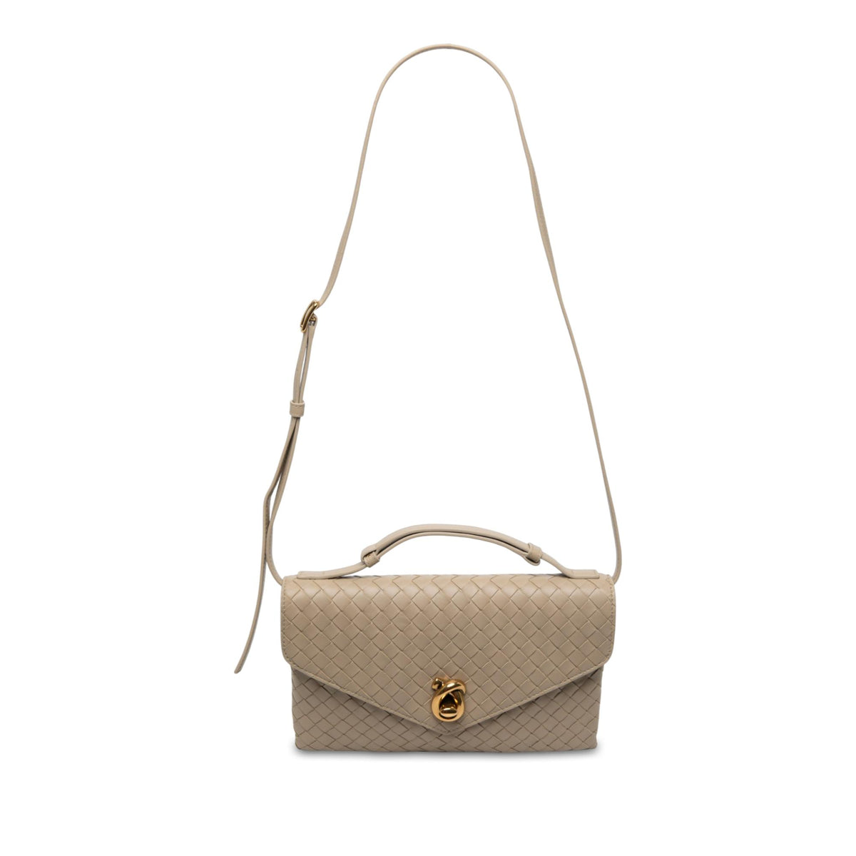 Bottega Veneta Nappa Intrecciato Knot Lock Top Handle Bag