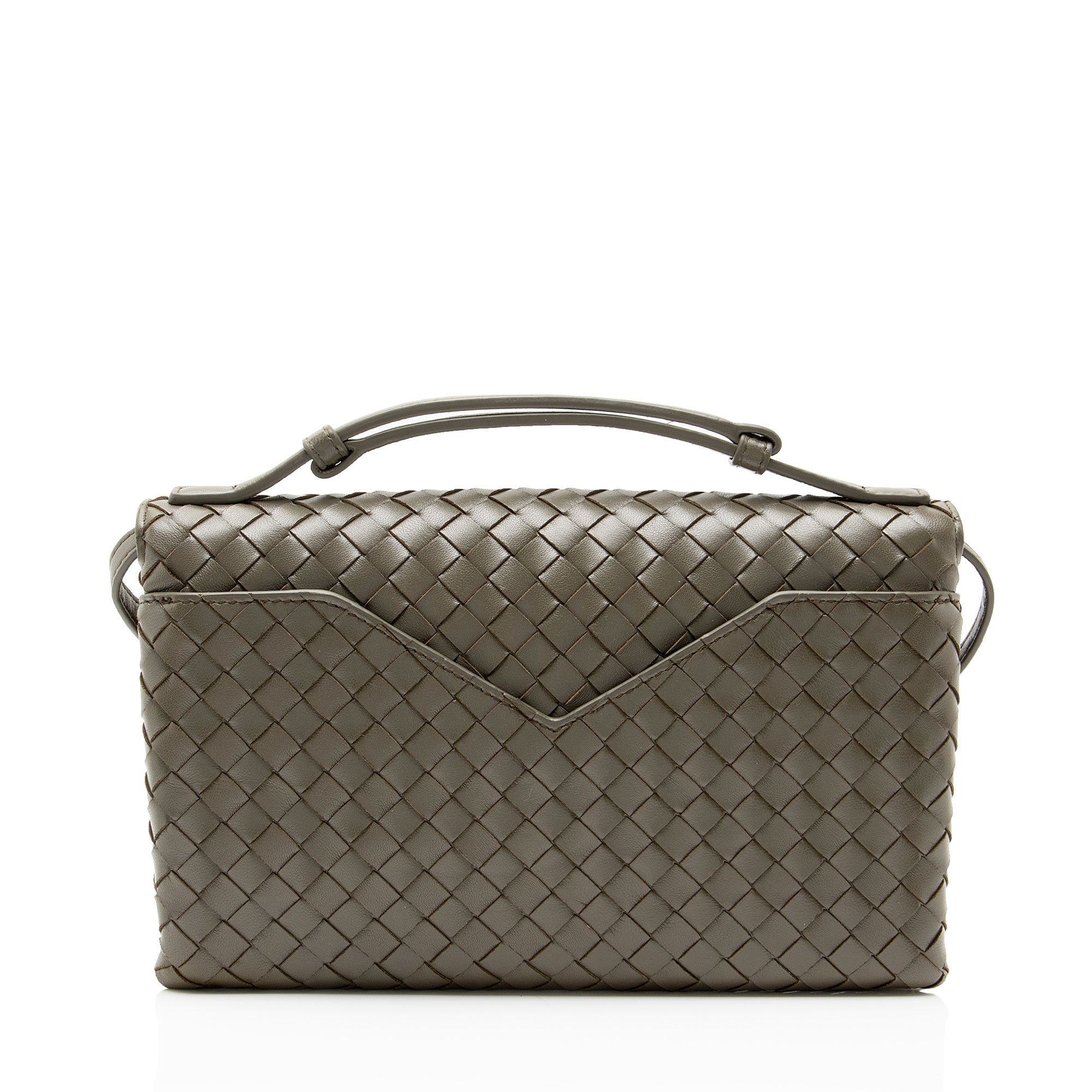 Bottega Veneta Nappa Intrecciato Knot Lock Top Handle Crossbody
