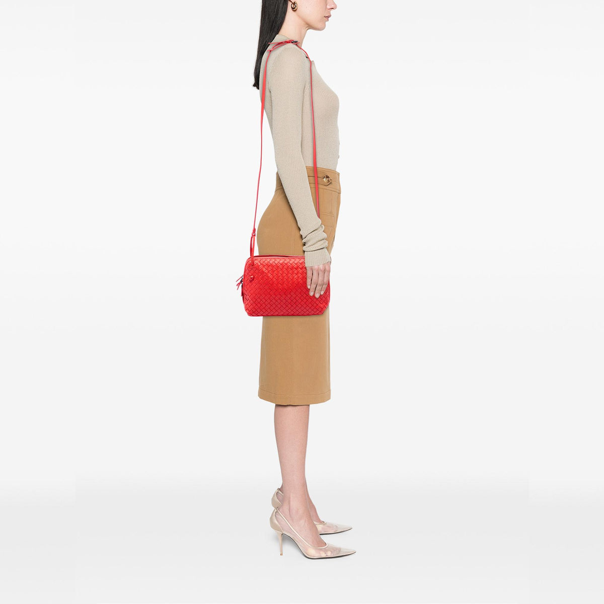 Bottega Veneta Nappa Intrecciato Nodini Crossbody