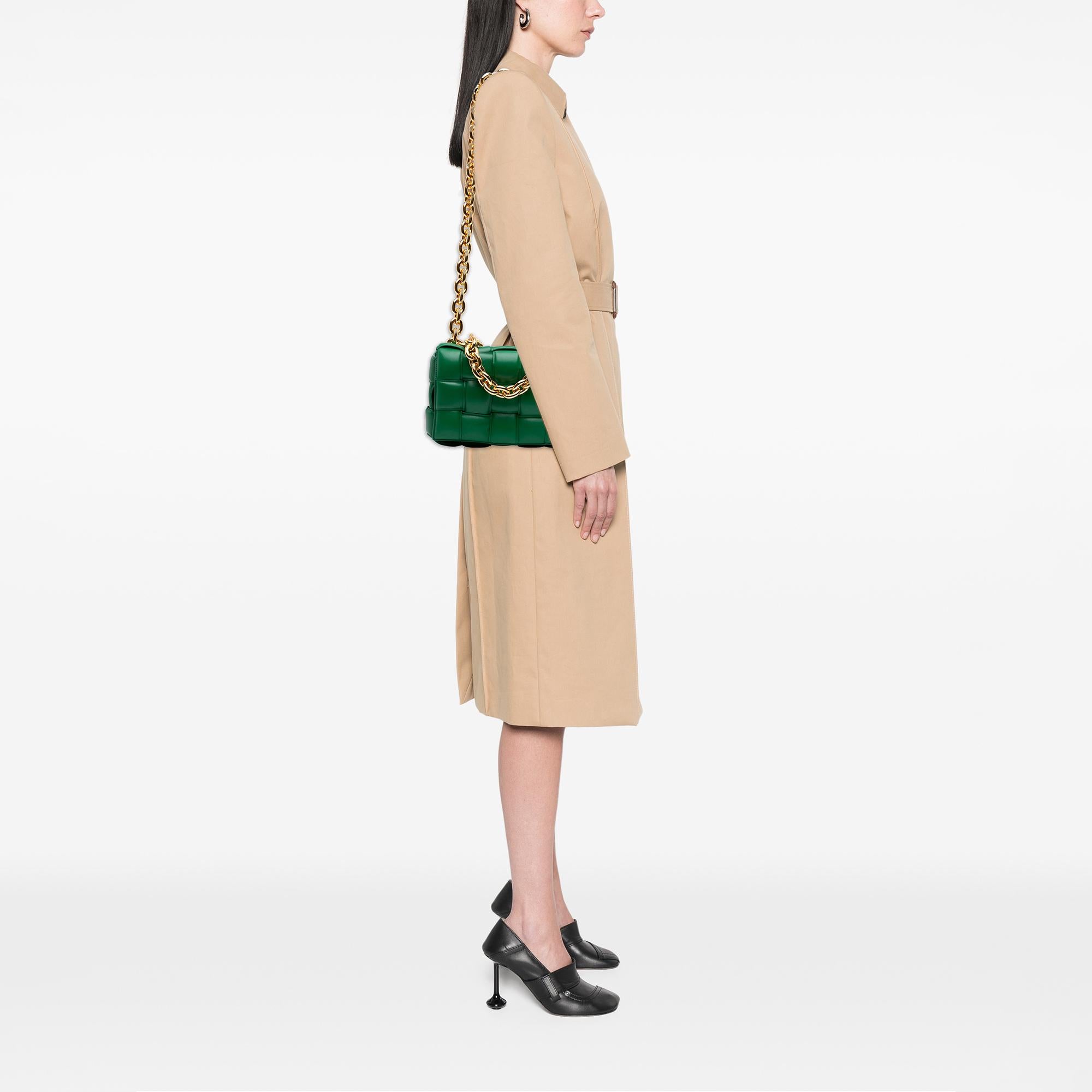 Bottega Veneta Nappa Intrecciato Padded Chain Cassette Satchel