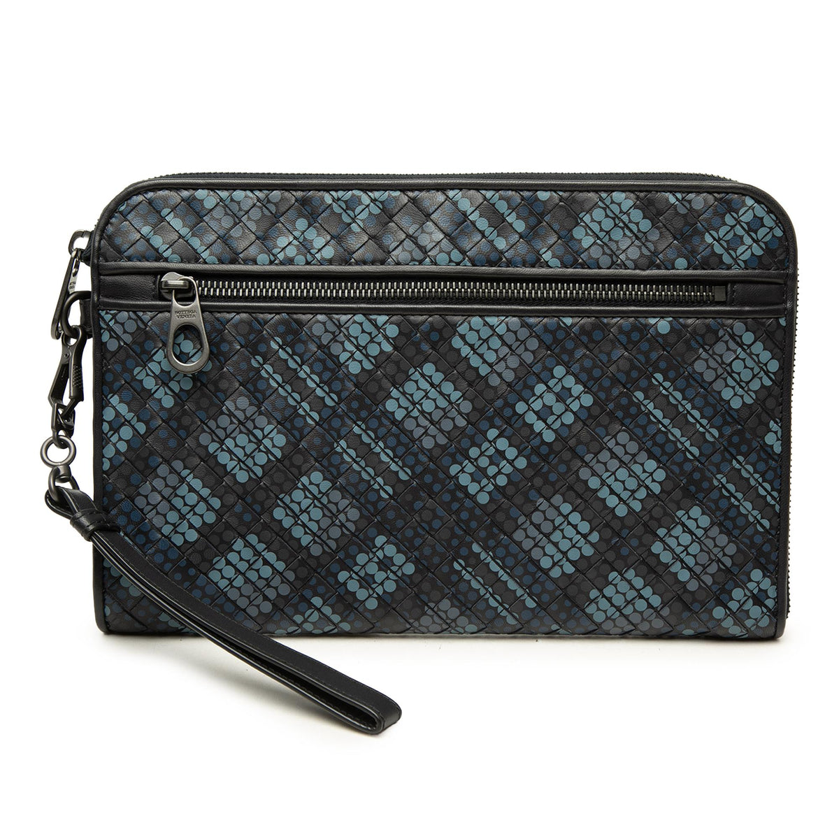Bottega Veneta Nappa Intrecciato Polka Dot Document Wristlet Clutch