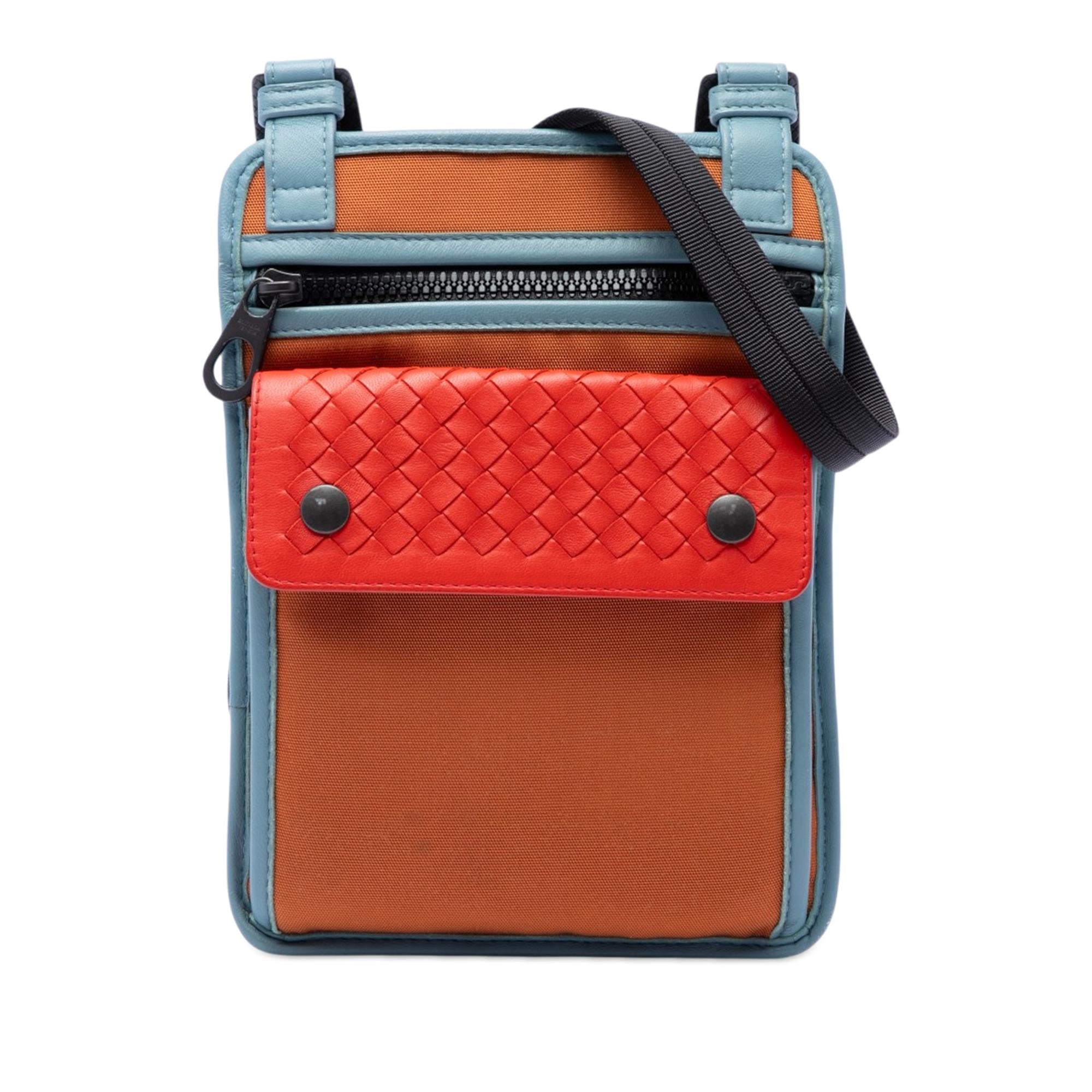Bottega Veneta Nappa Intrecciato Trimmed Nylon High Tech Crossbody