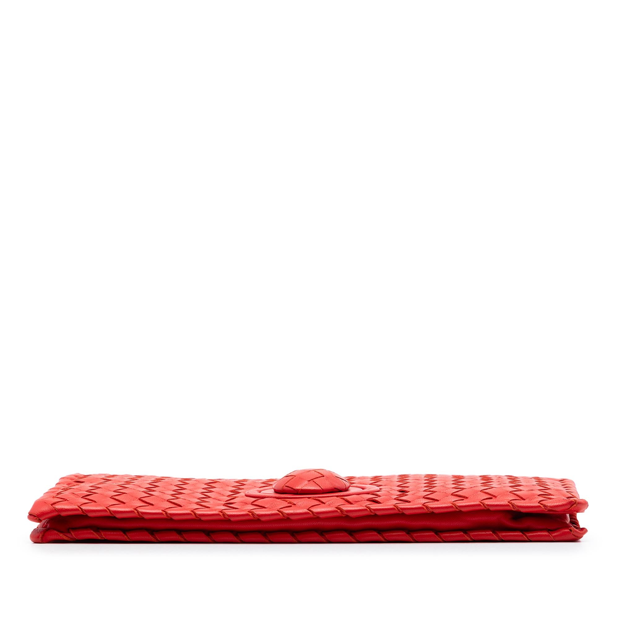 Bottega Veneta Nappa Intrecciato Turn Lock Clutch