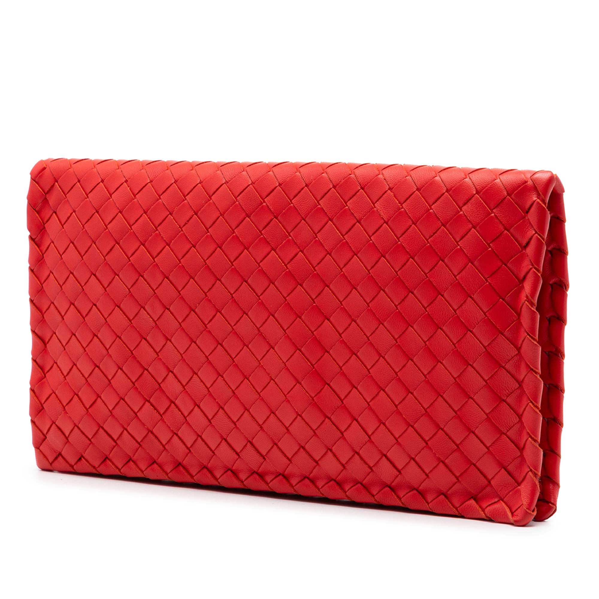 Bottega Veneta Nappa Intrecciato Turn Lock Clutch