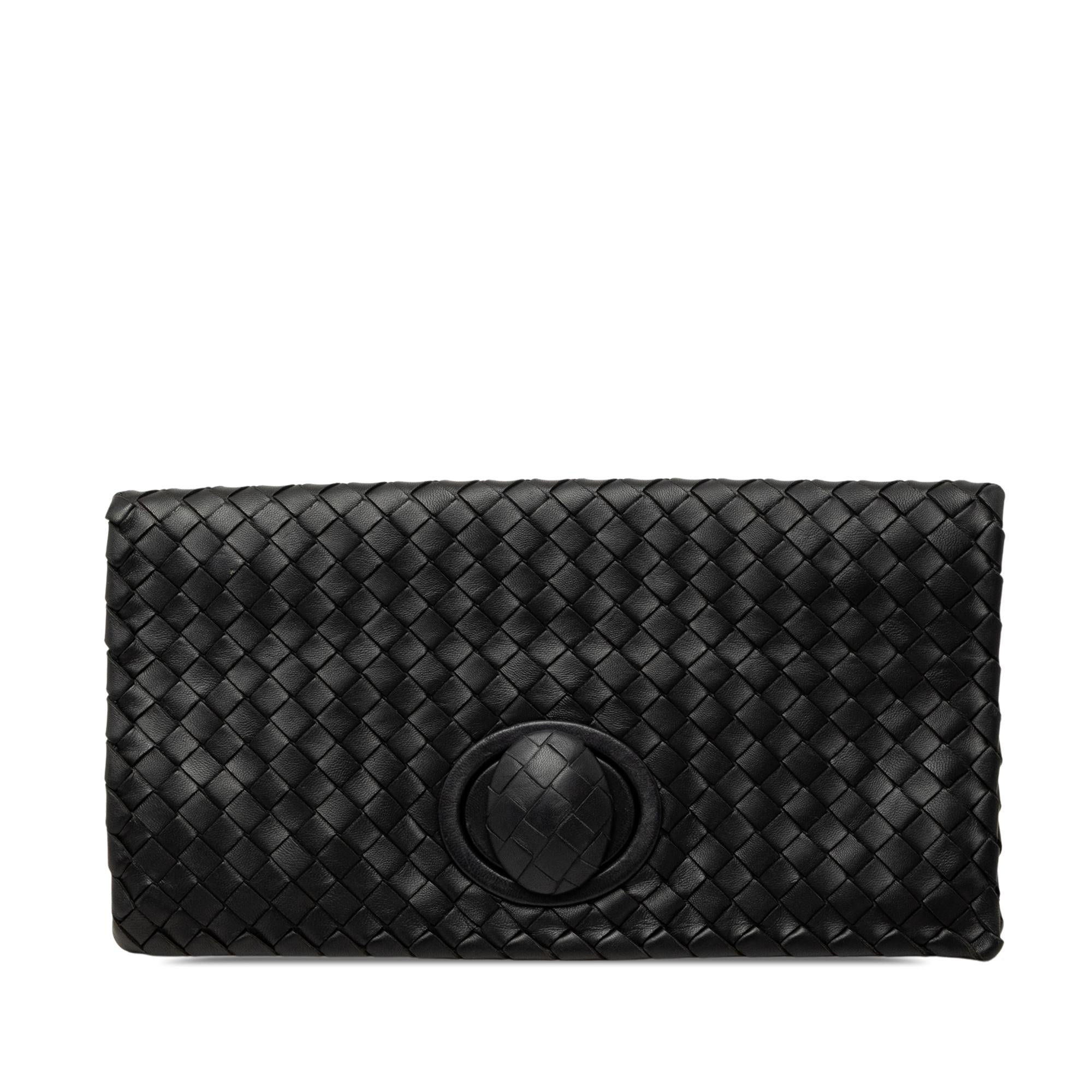 Bottega Veneta Nappa Intrecciato Turn Lock Clutch