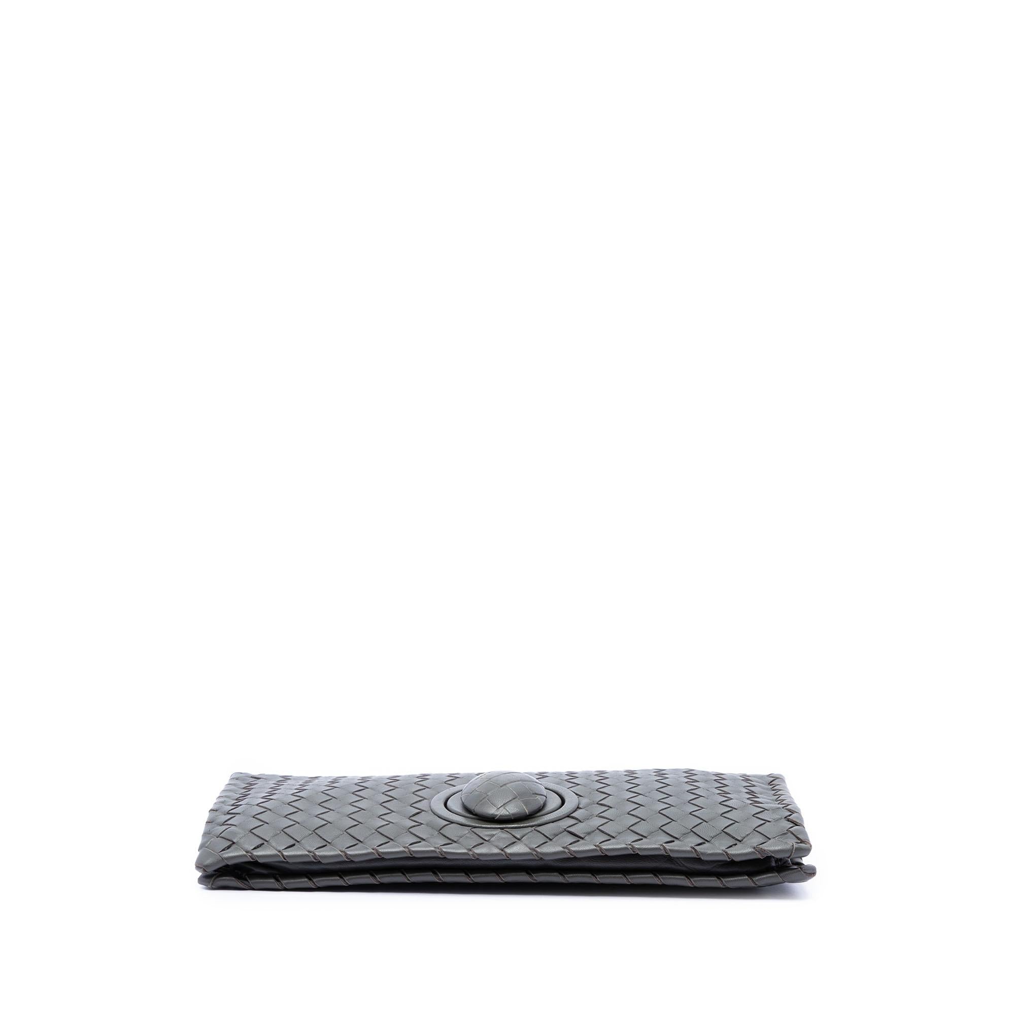 Bottega Veneta Nappa Intrecciato Turn Lock Clutch