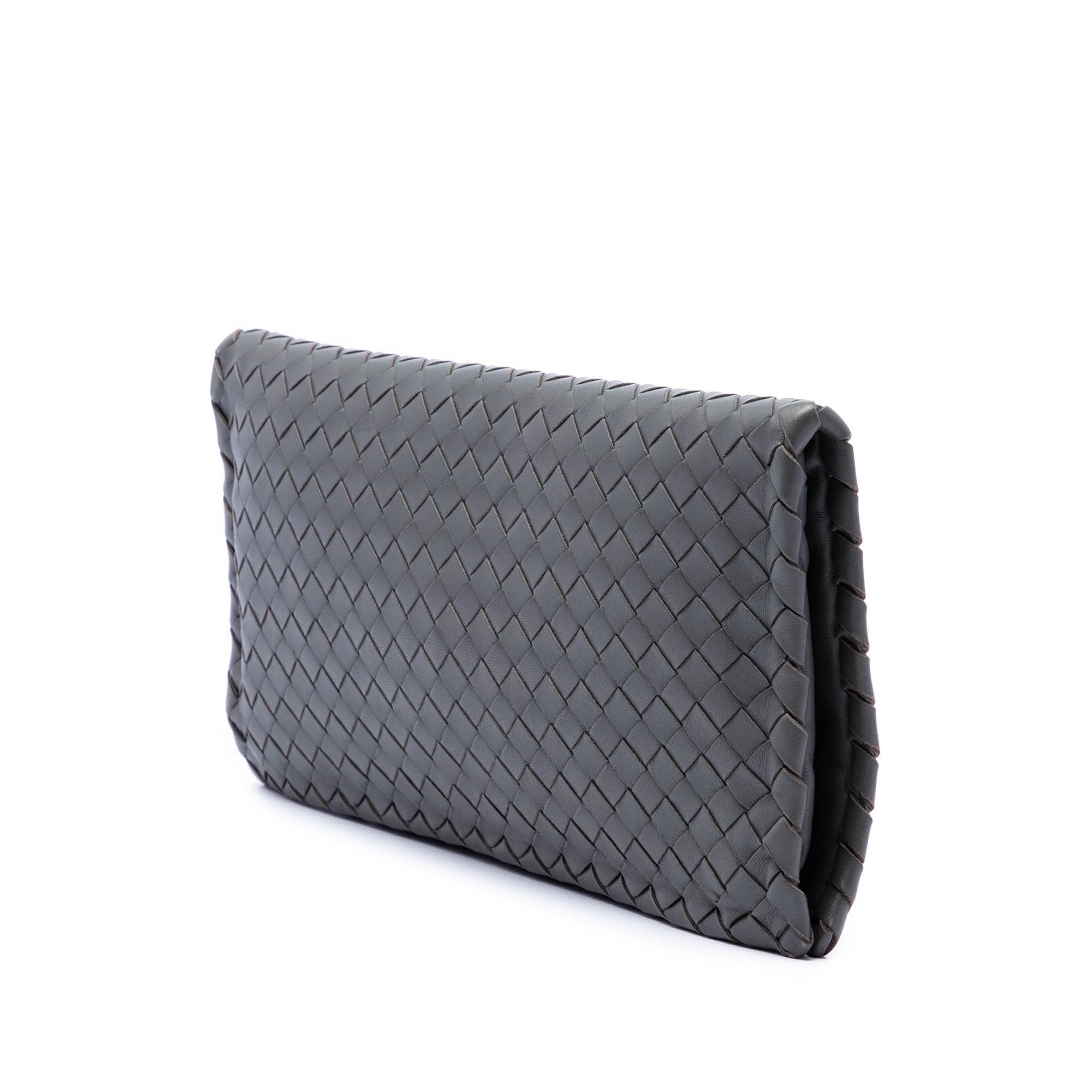 Bottega Veneta Nappa Intrecciato Turn Lock Clutch