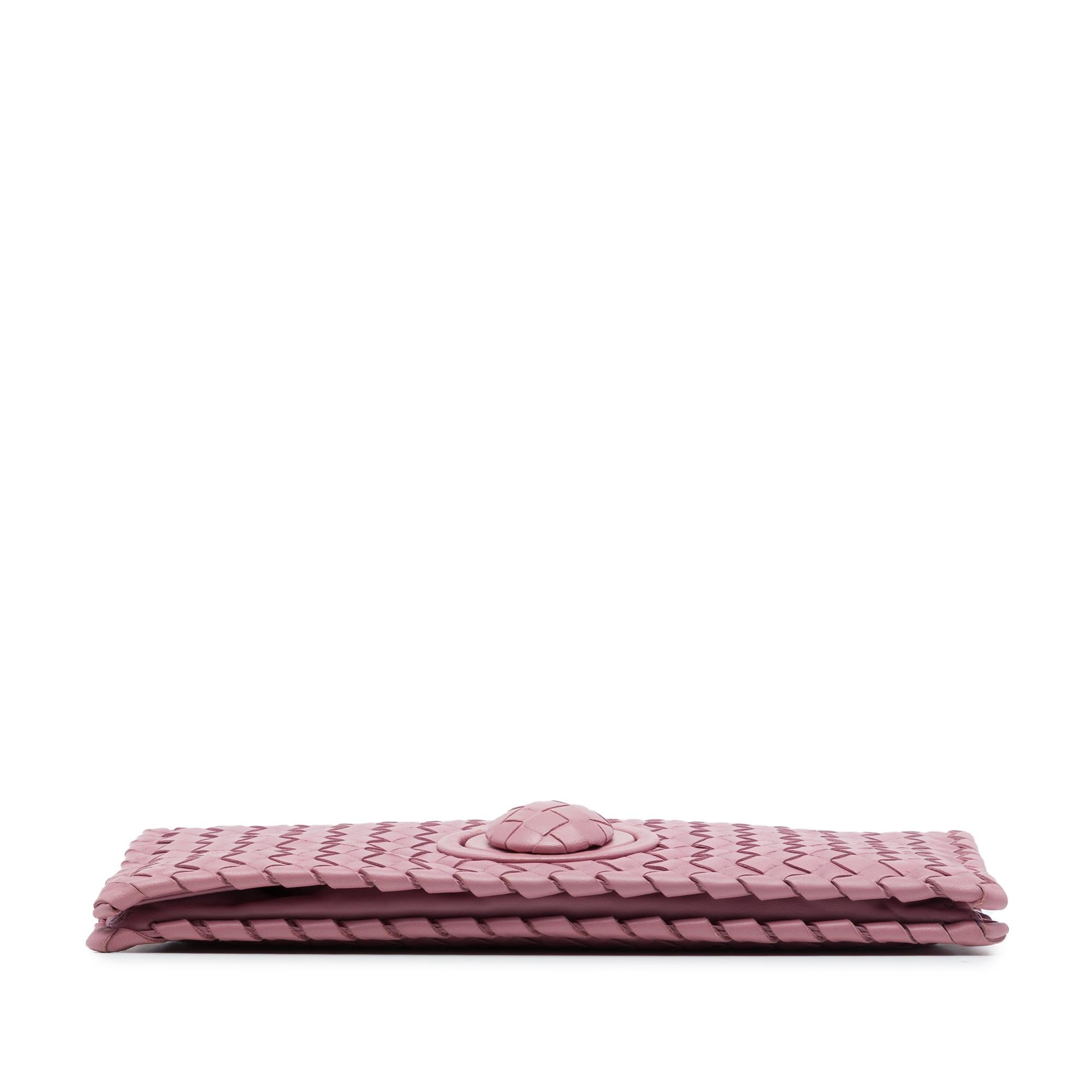 Bottega Veneta Nappa Intrecciato Turn Lock Clutch
