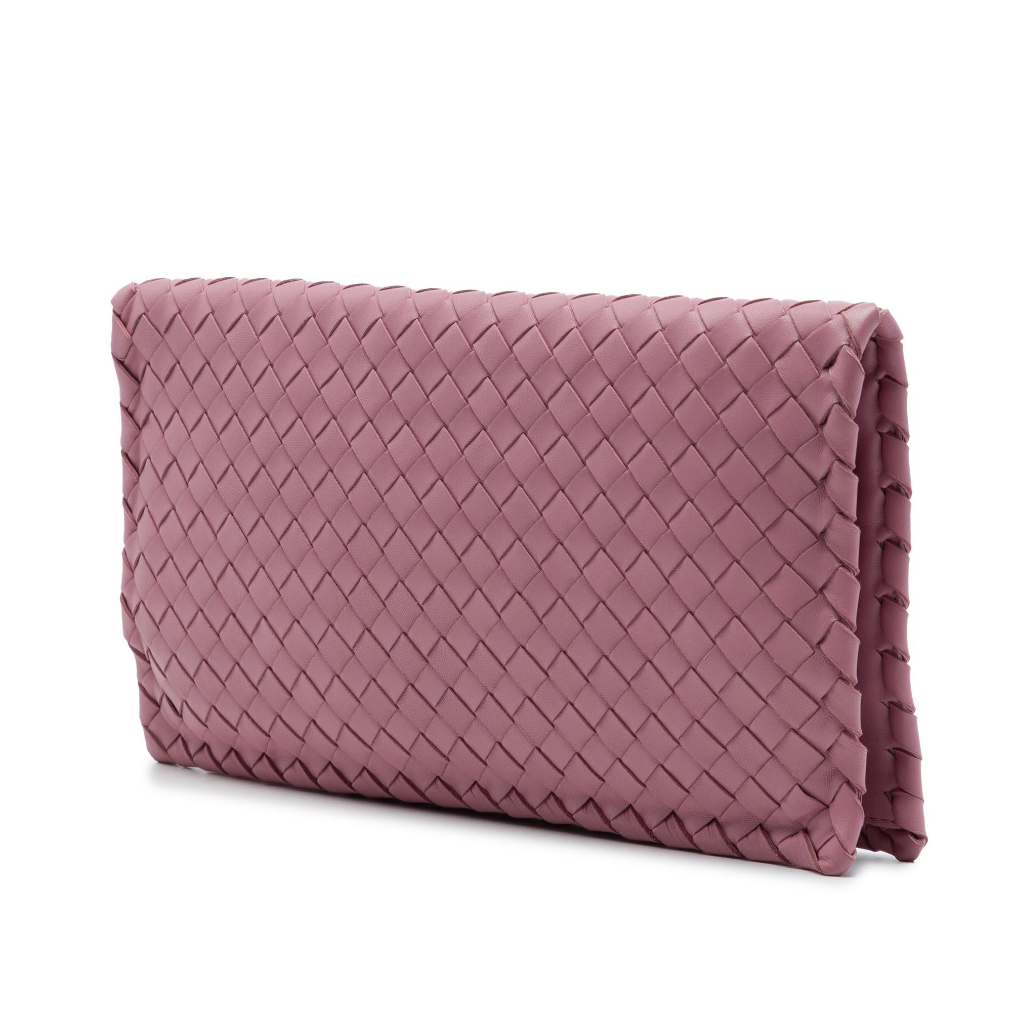 Bottega Veneta Nappa Intrecciato Turn Lock Clutch