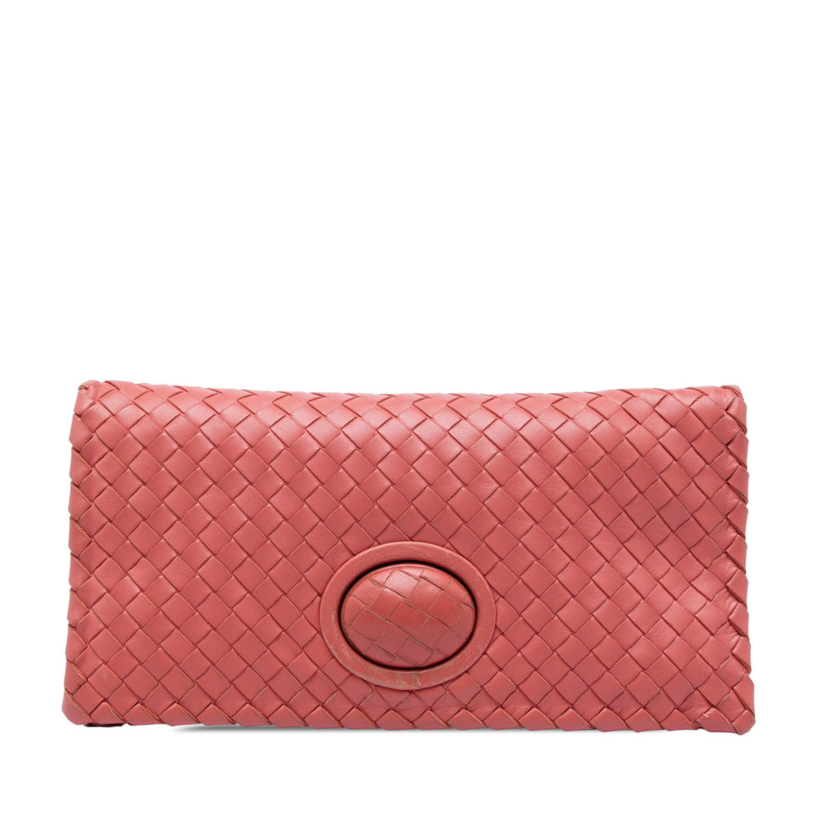 Bottega Veneta Nappa Intrecciato Turn Lock Clutch