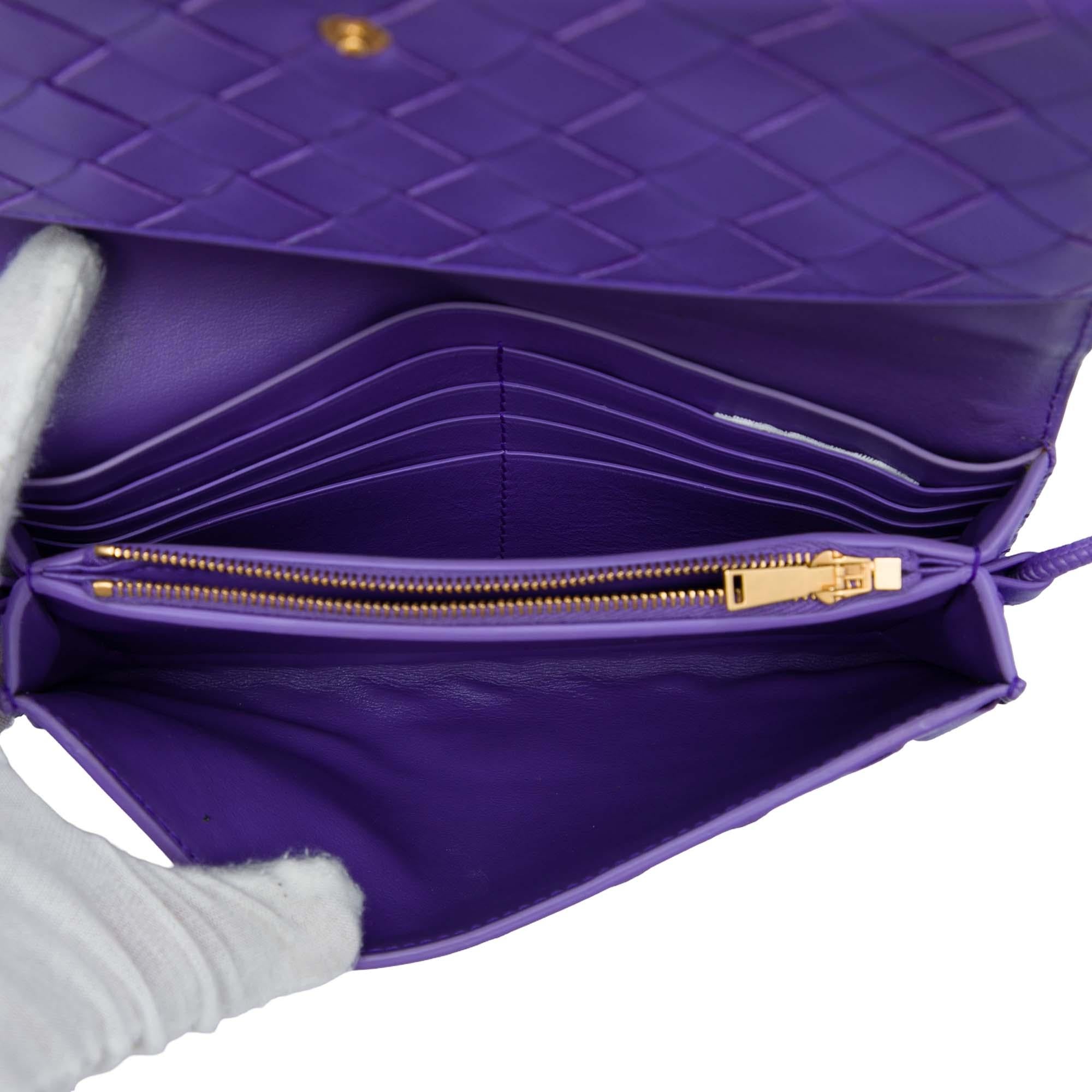 Bottega Veneta Nappa Intrecciato Wallet On Strap
