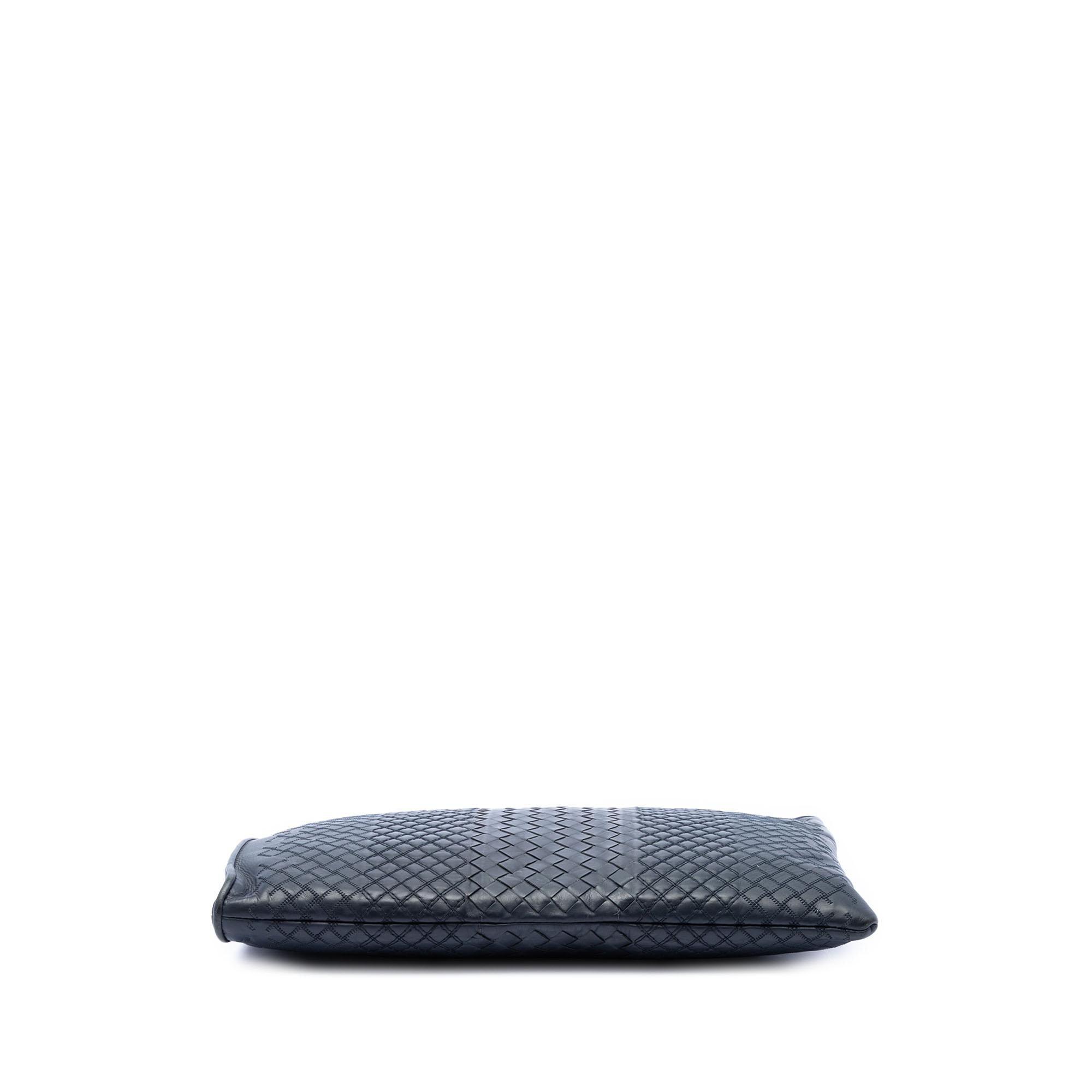 Bottega Veneta Nappa Intreccio Imperatore Zip Clutch