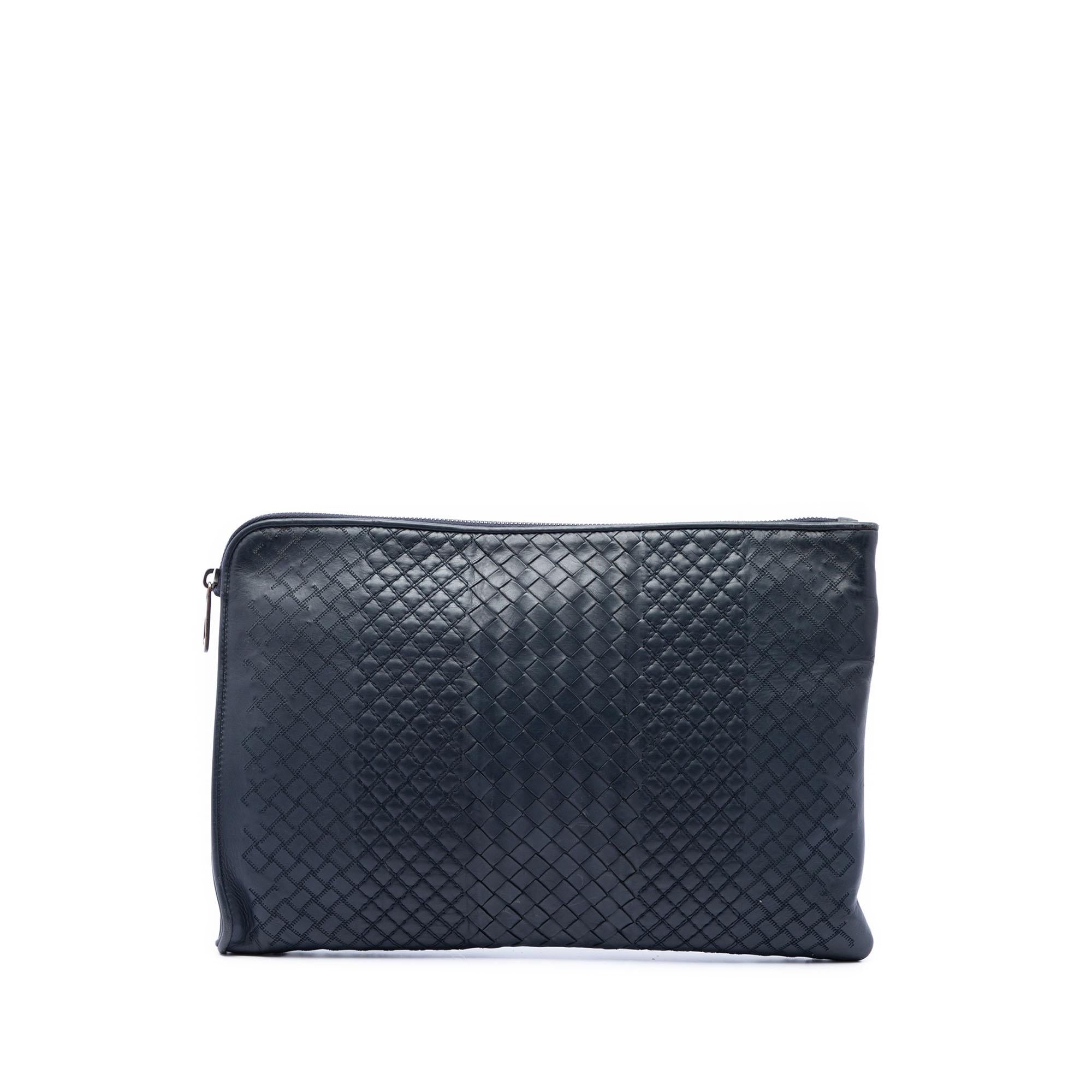 Bottega Veneta Nappa Intreccio Imperatore Zip Clutch