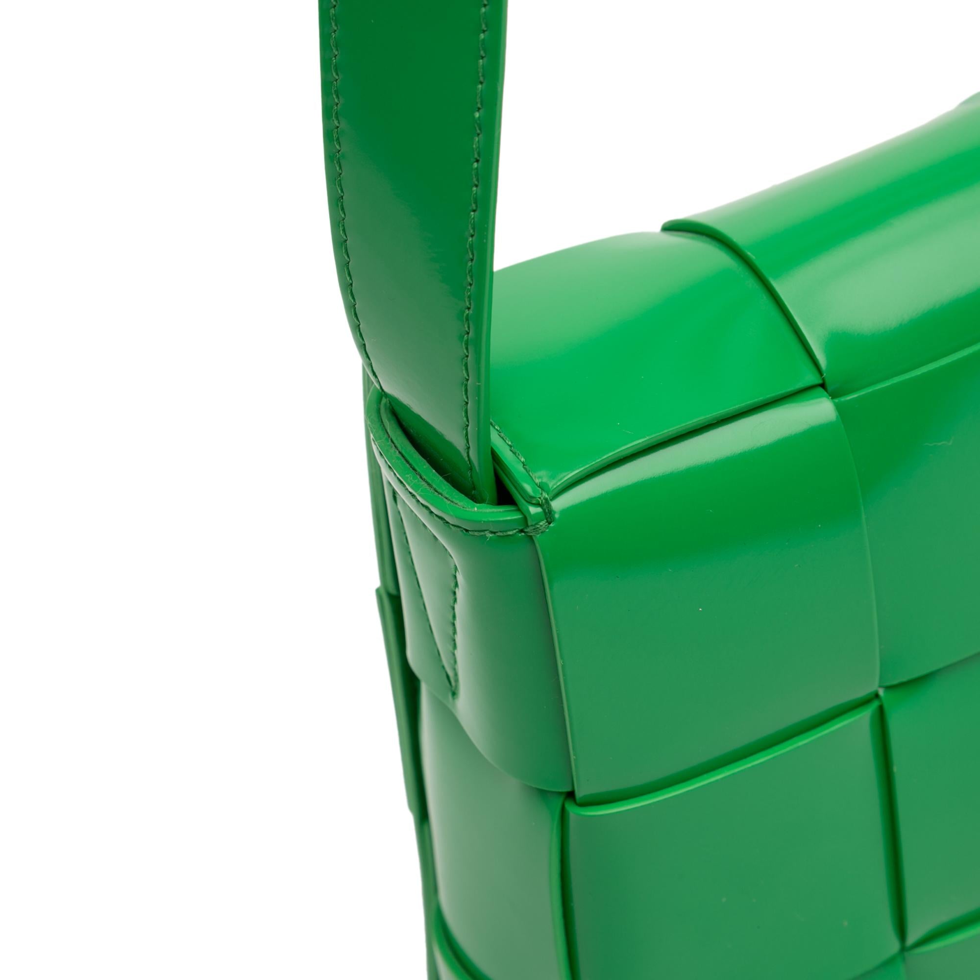 Bottega Veneta Patent Intrecciato Cassette Crossbody