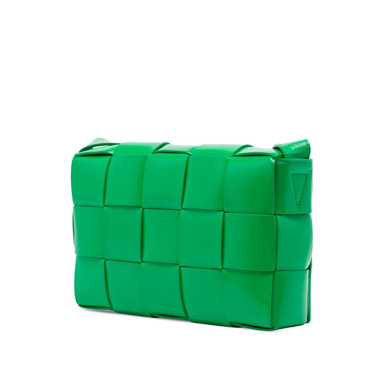 Bottega Veneta Patent Intrecciato Cassette Crossbody