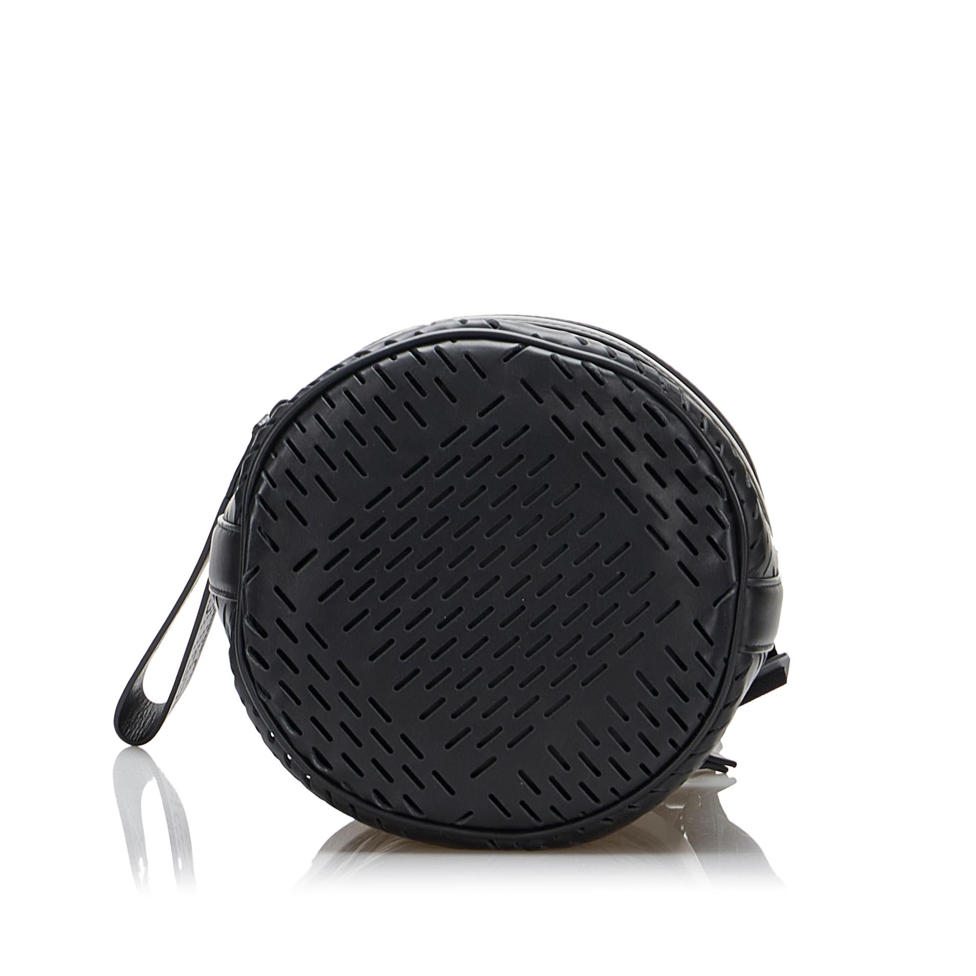 Bottega Veneta Perforated Leather Paper Bucket Bag
